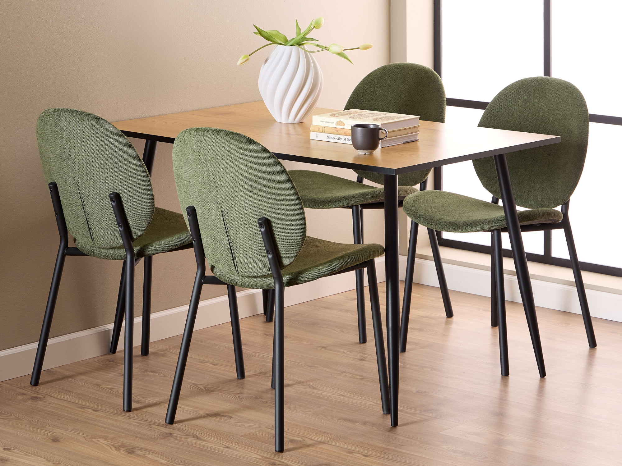 ACTONA GROUP Esszimmer-Set »Esspruppe, Speisetisch mit Wohnzimmerstühlen« K günstig online kaufen