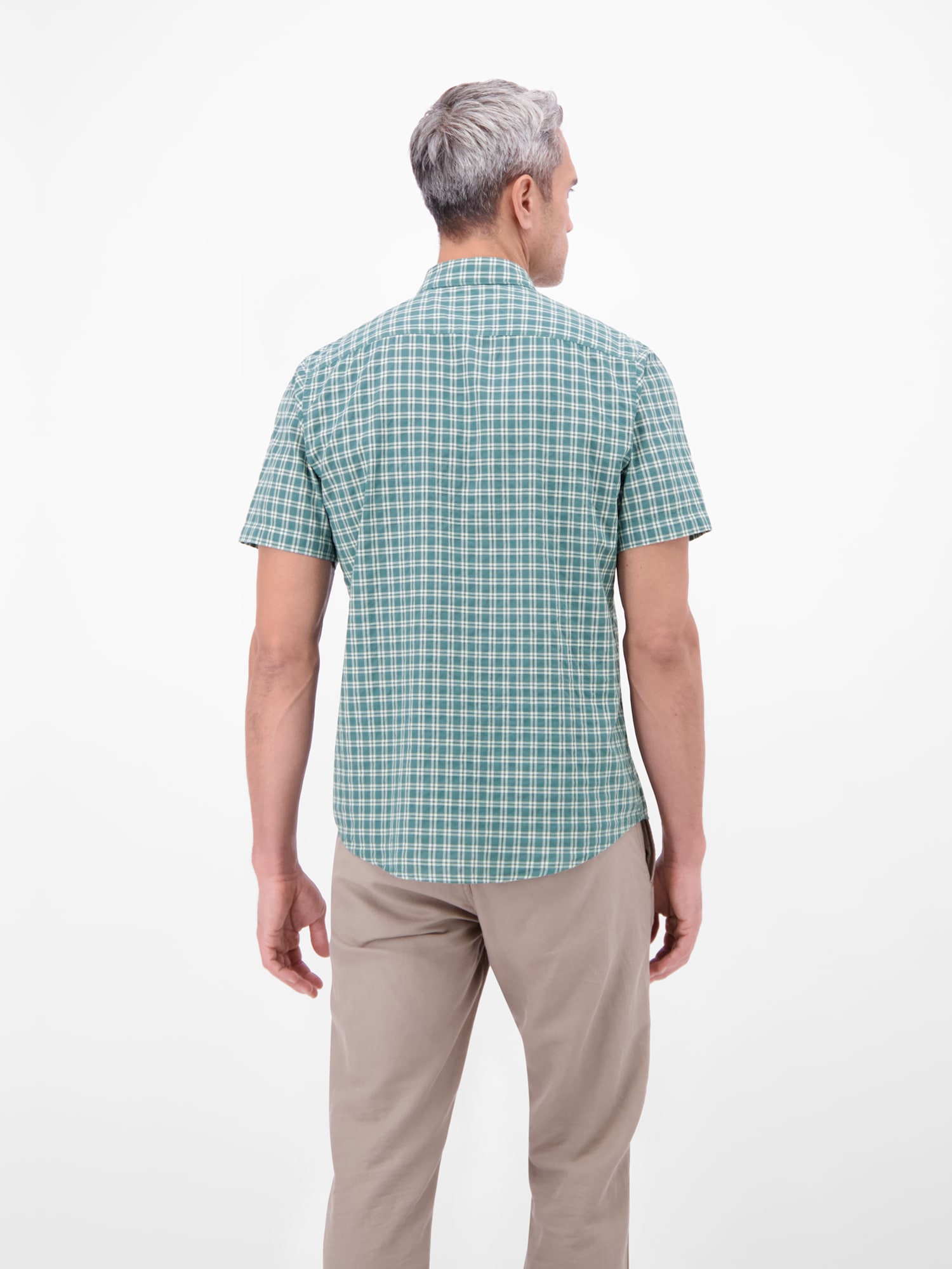 LERROS Kurzarmhemd »Kariertes Kurzarmhemd in Seersuckerqualität«