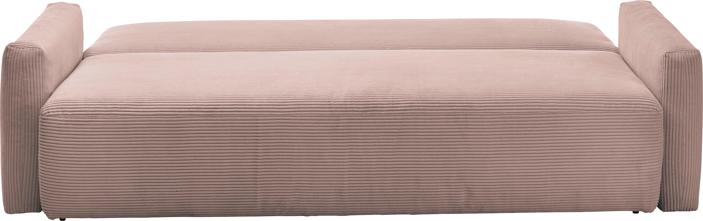 INOSIGN Schlafsofa »Donka Dauerschläfer-geeignet, belastbar bis 270 kg, incl. Bettlkasten«, mit Armlehnen, Breite 232 cm, auch in Cord, Tonnentaschen-Federkern