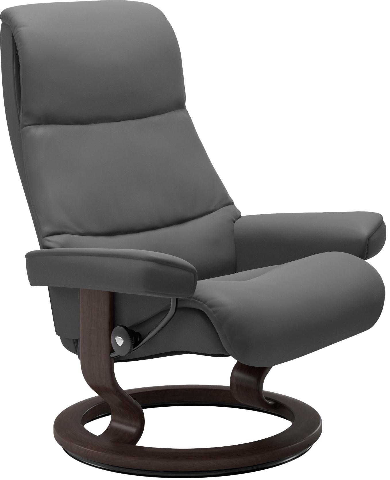 Stressless® Relaxsessel »View«, (Set, Relaxsessel mit Hocker), mit Classic Base, Größe S,Gestell Wenge