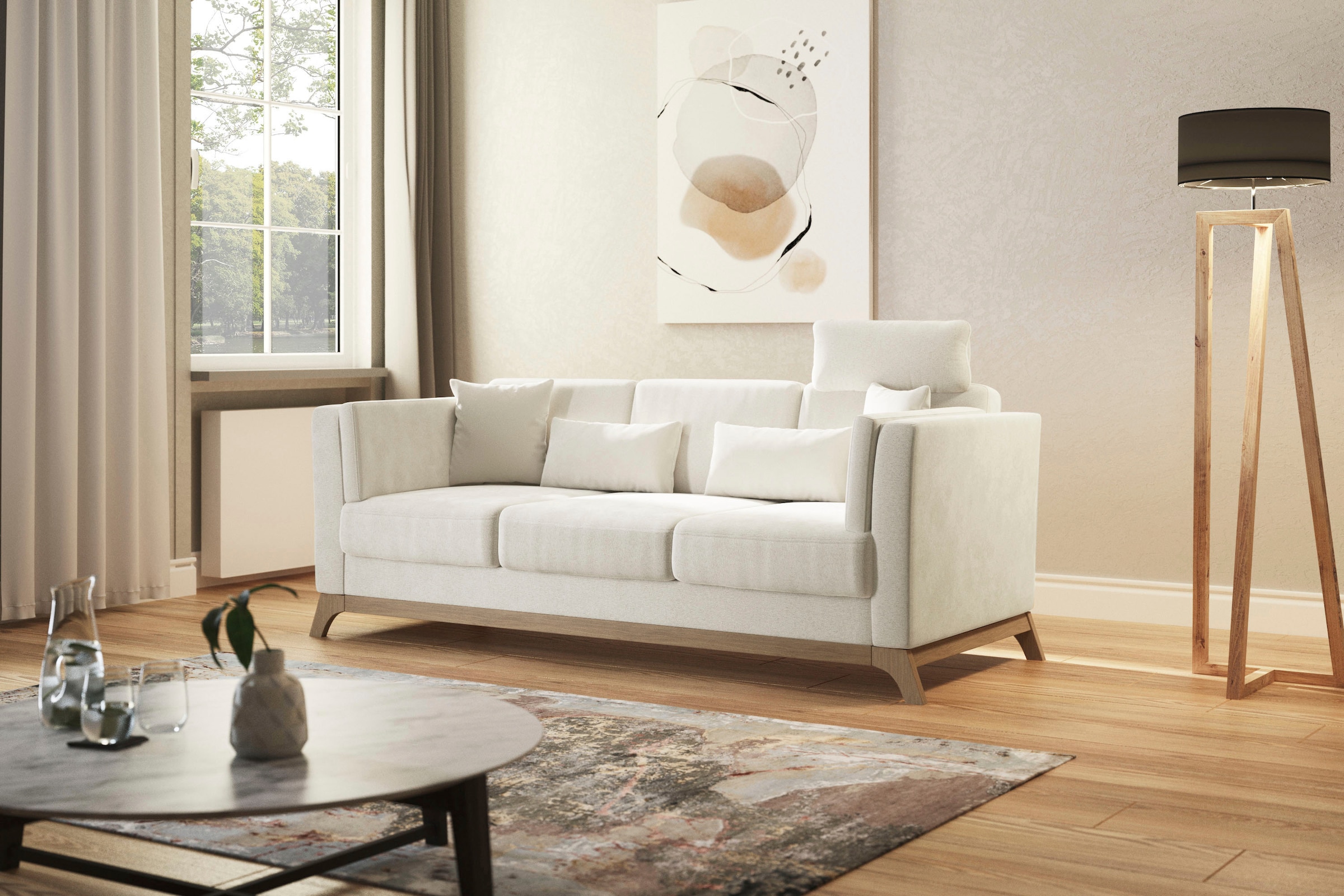 Home affaire 3-Sitzer »Viva« mit Holzrahmen aus Buche