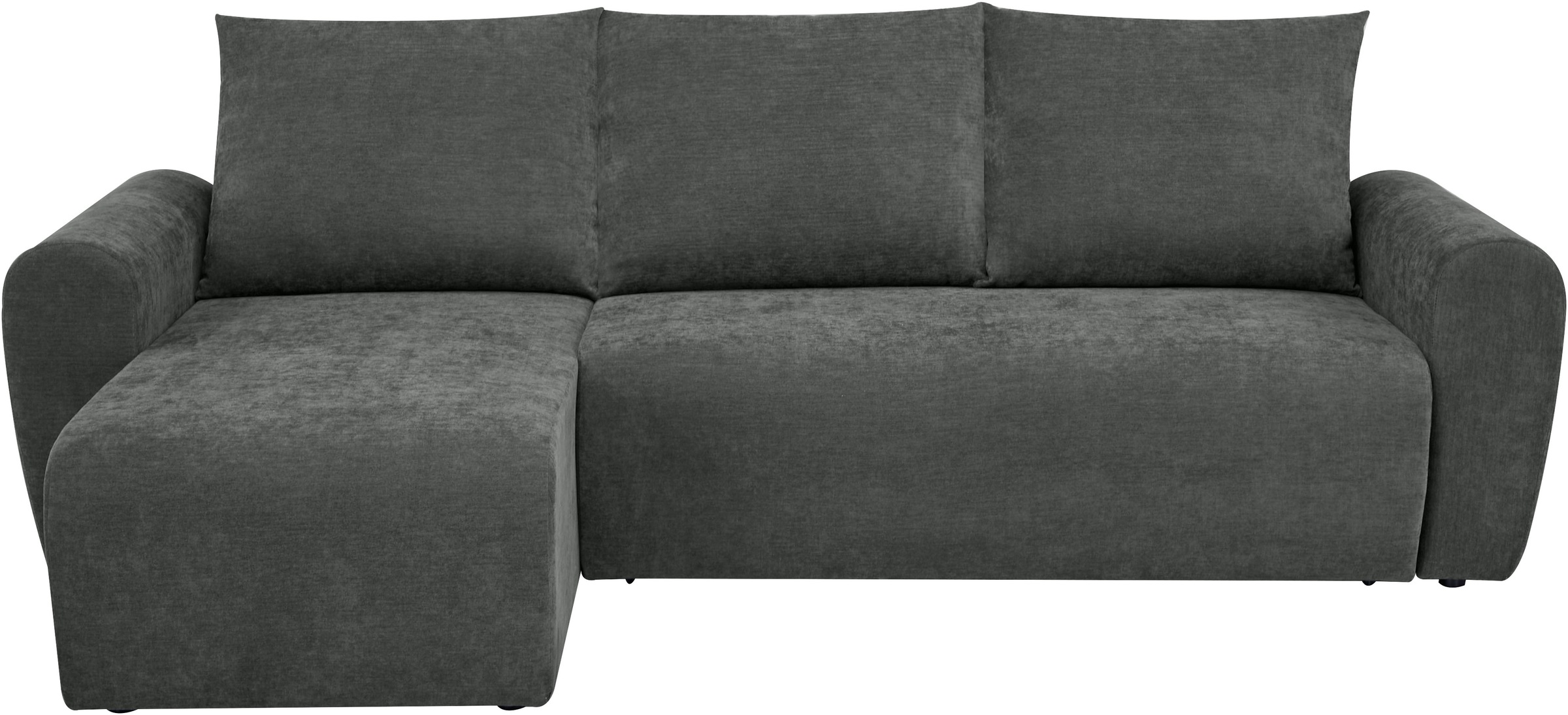 Home affaire Ecksofa »Nortrud-Uni, 241 cm, L-Form, mit Schlaffunktion u. Bettkasten« Recamiere rechts / links montierbar, Feinstruktur-Bezug
