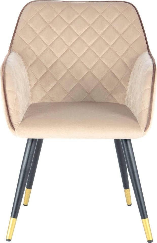 Kayoom Stuhl »Amino 525, stilvoller Design-Stuhl,samtweicher Bezug aus Velvet-Stoff«, 1 St., samtweicher Bezug, elegant, glamourös, elegante Optik