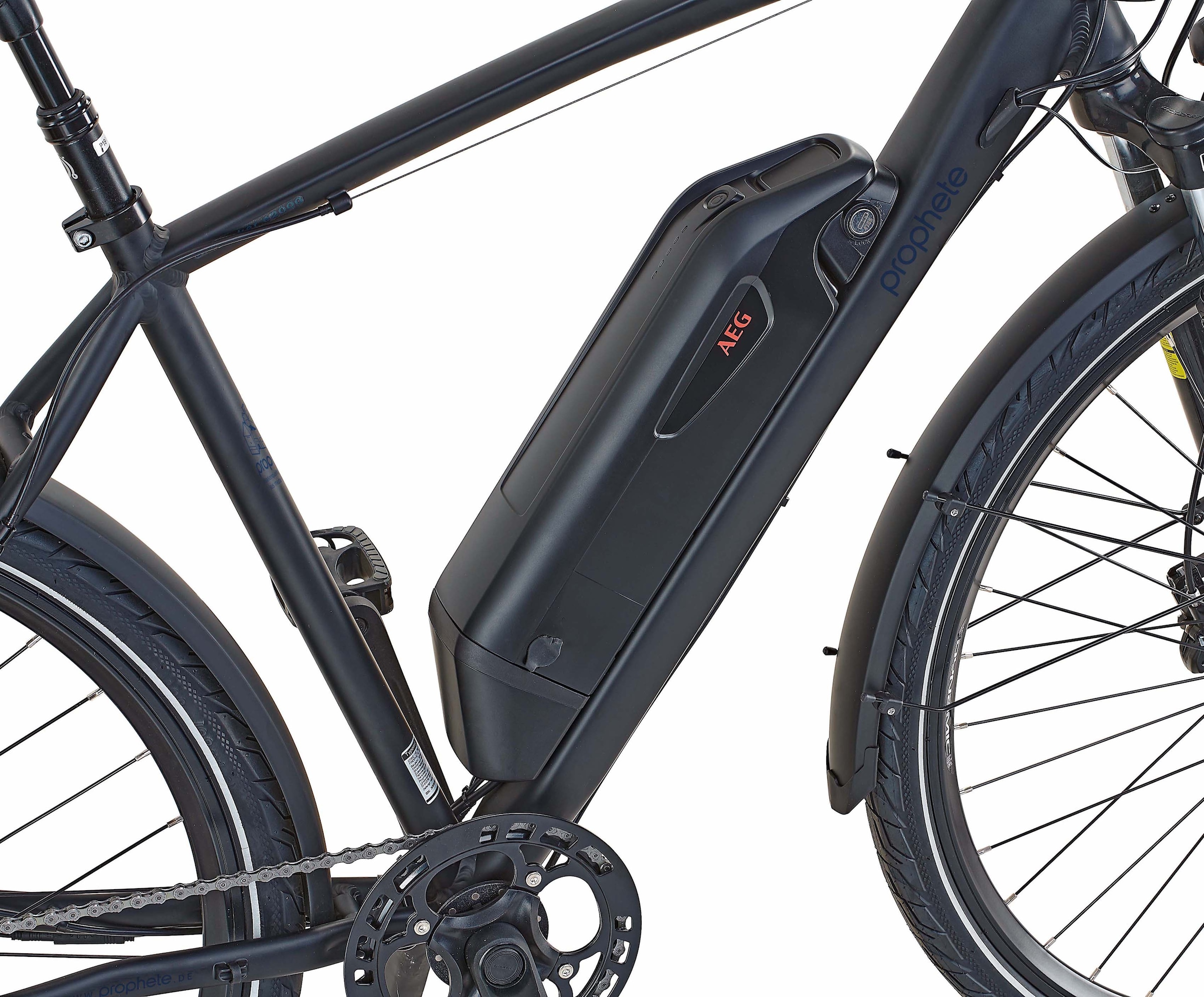 Prophete E-Bike »Entdecker e2000«, 10 Gang, Shimano, Deore, Heckmotor 250 W, (mit Lenkertasche-mit Seitentasche)