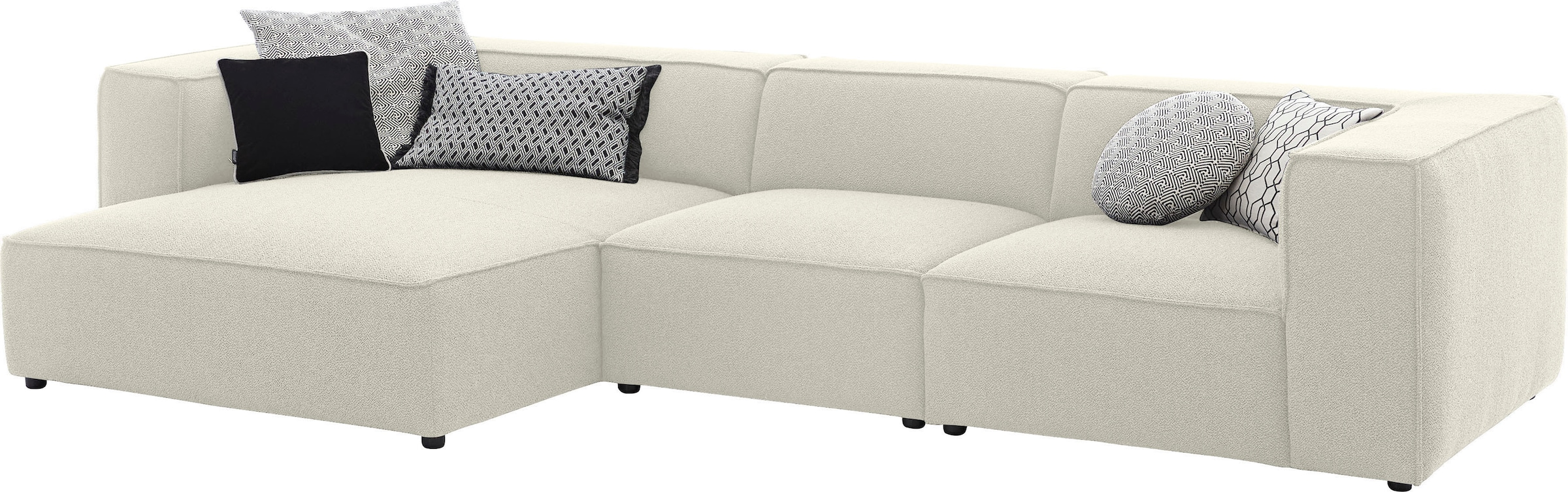 W.SCHILLIG Ecksofa »around-the-block«, mit eleganter Biese, mit Federkern, Breite 341 cm