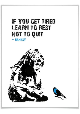 Poster »Graffiti Bilder If you get tired«, Schriftzug, (1 St.)