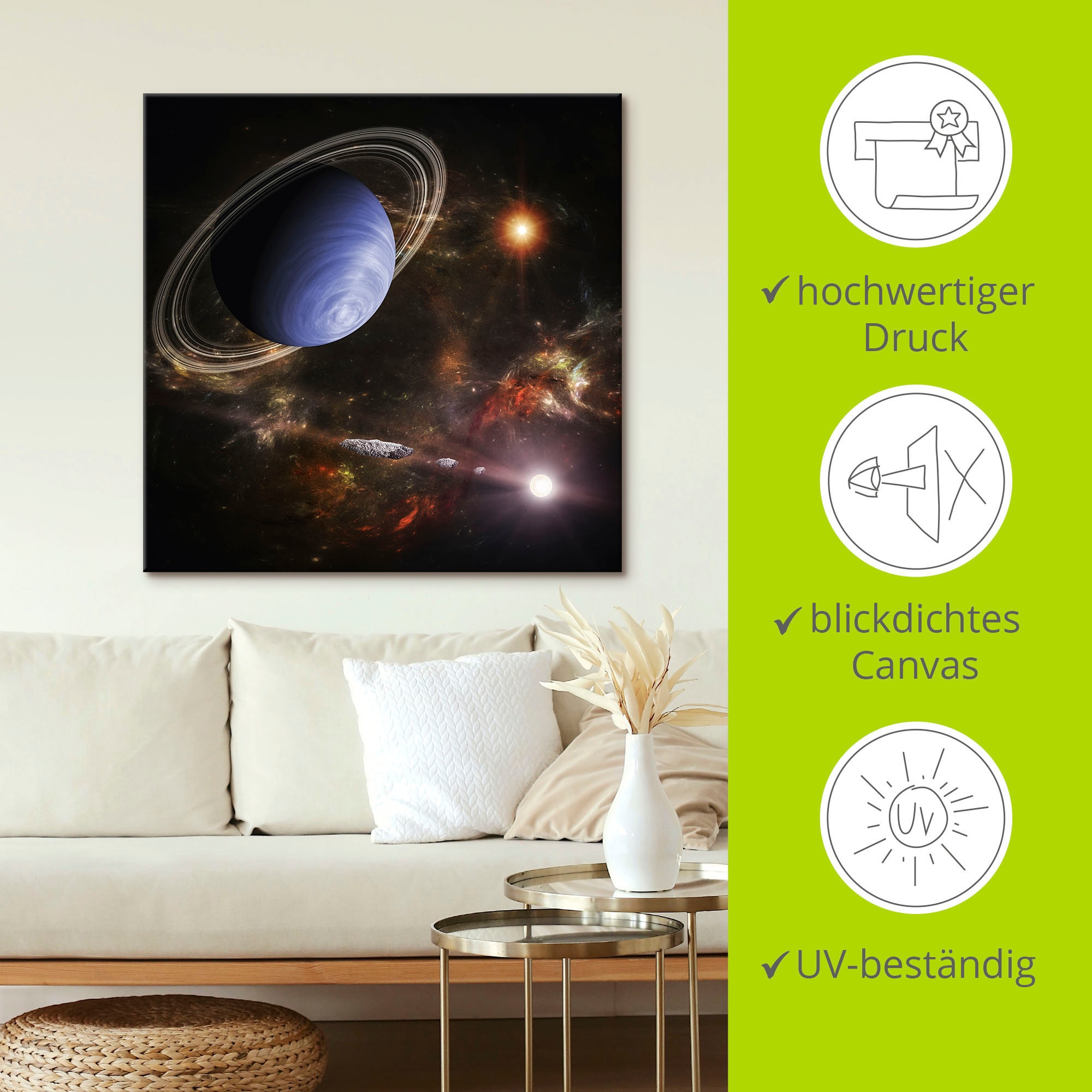 Artland Wandbild »Fremde Welten im All«, Bilder von Planeten, (1 St.), als Alubild, Leinwandbild, Wandaufkleber oder Poster in versch. Größen