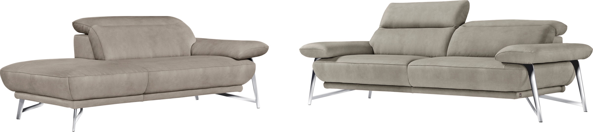Egoitaliano Sofa »Anais, erstklassiger Sitzkomfort, Fußfarbe chrom«, Set, K günstig online kaufen