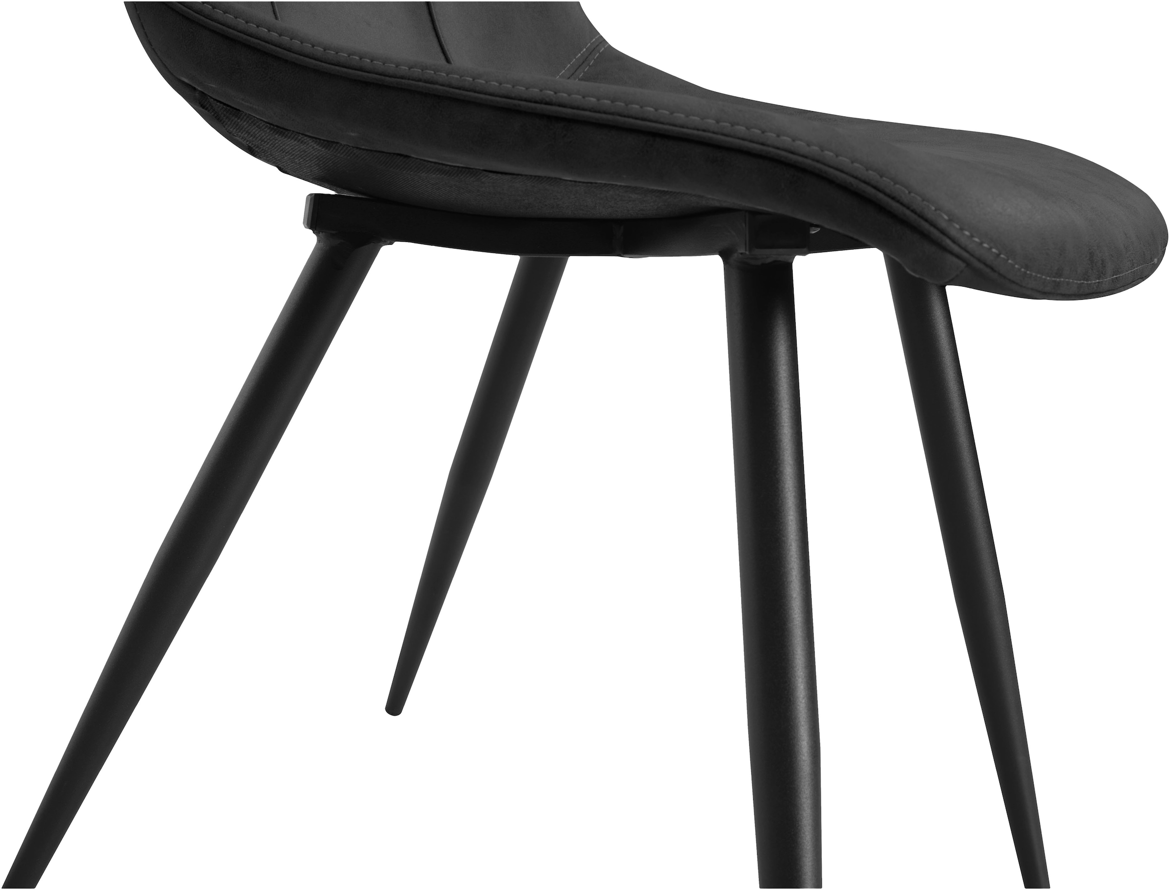 OMG Design Esszimmerstuhl »Peak«, (Set), 2 St., Stoff, moderne Sitzschale in Microfaser Lederoptik