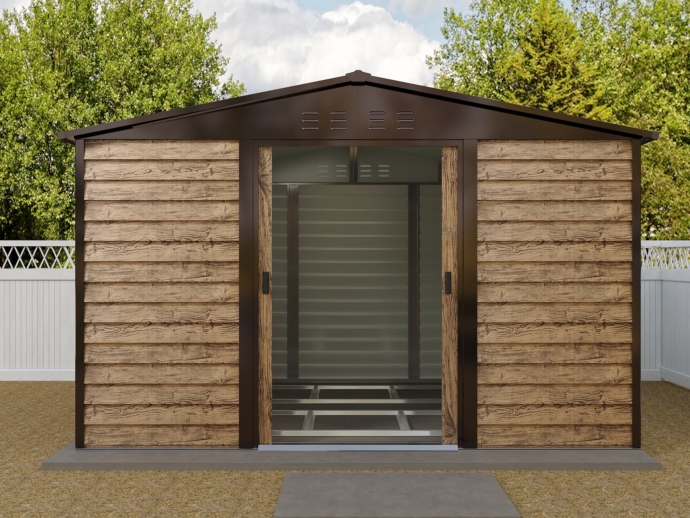 KONIFERA Gerätehaus »Metall« mit Fundamentrahmen