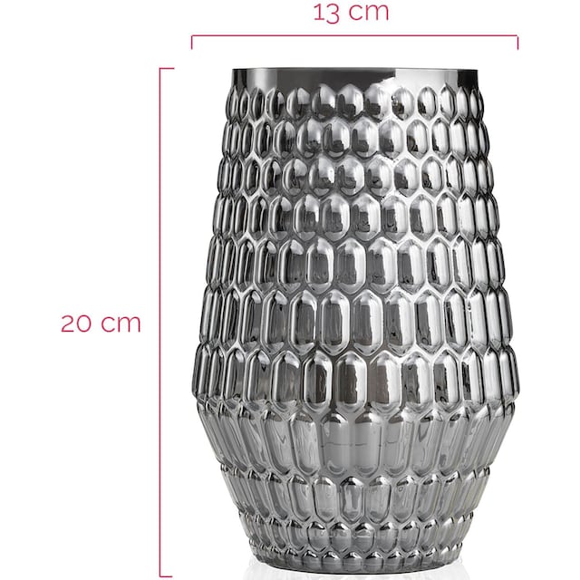 Pauleen LED Tischleuchte »Crystal Sparkle«, 1 flammig-flammig, E14, 3step  dimmbar, Grau/Glas auf Raten kaufen