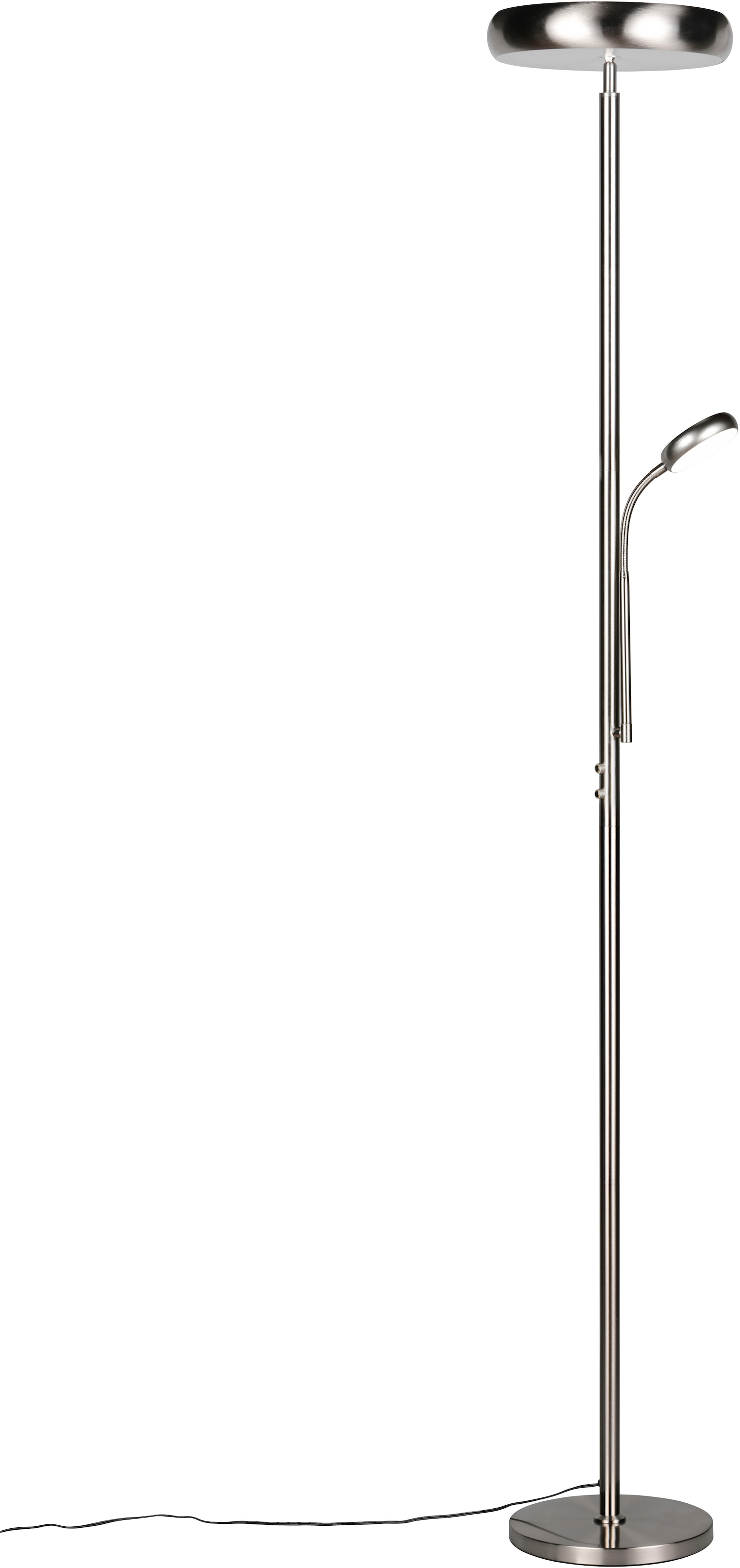 REALITY Leuchten LED Stehlampe »PALERMO, LED Stehleuchte mit Fernbedienung, 27,5W 2000 Lumen CCT« LED-Board 1 Stk. warmweiß - kaltweiß dimmbar, Lichtfarbe einstellbar 3000-6000K warm-/kaltweiß, Höhe 183 cm