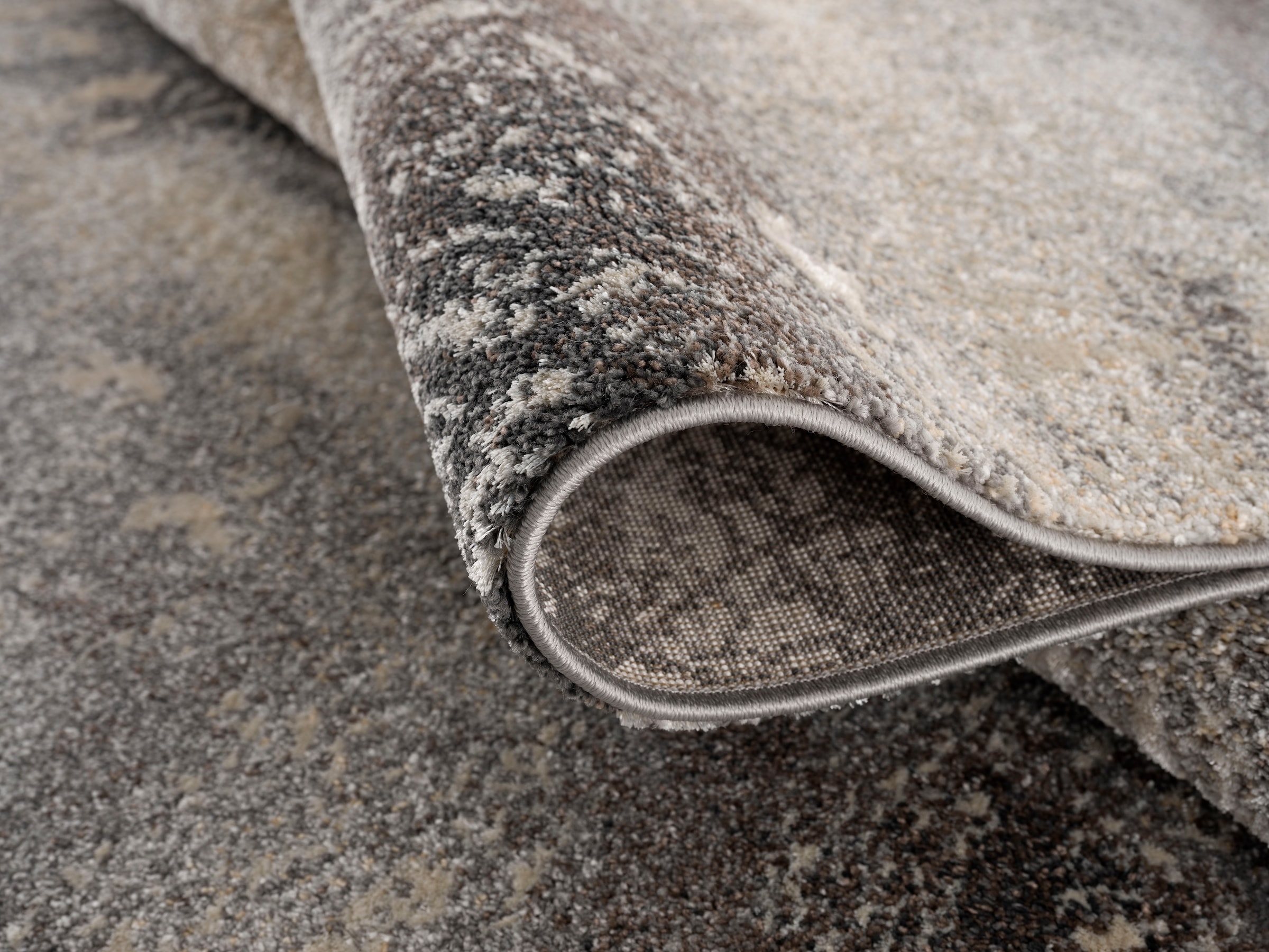 my home Teppich »Marmor«, rechteckig, Optik, Effekt, bequem Teppich Hoch und flach, Tief in einfarbig bestellen moderner Marmor schnell