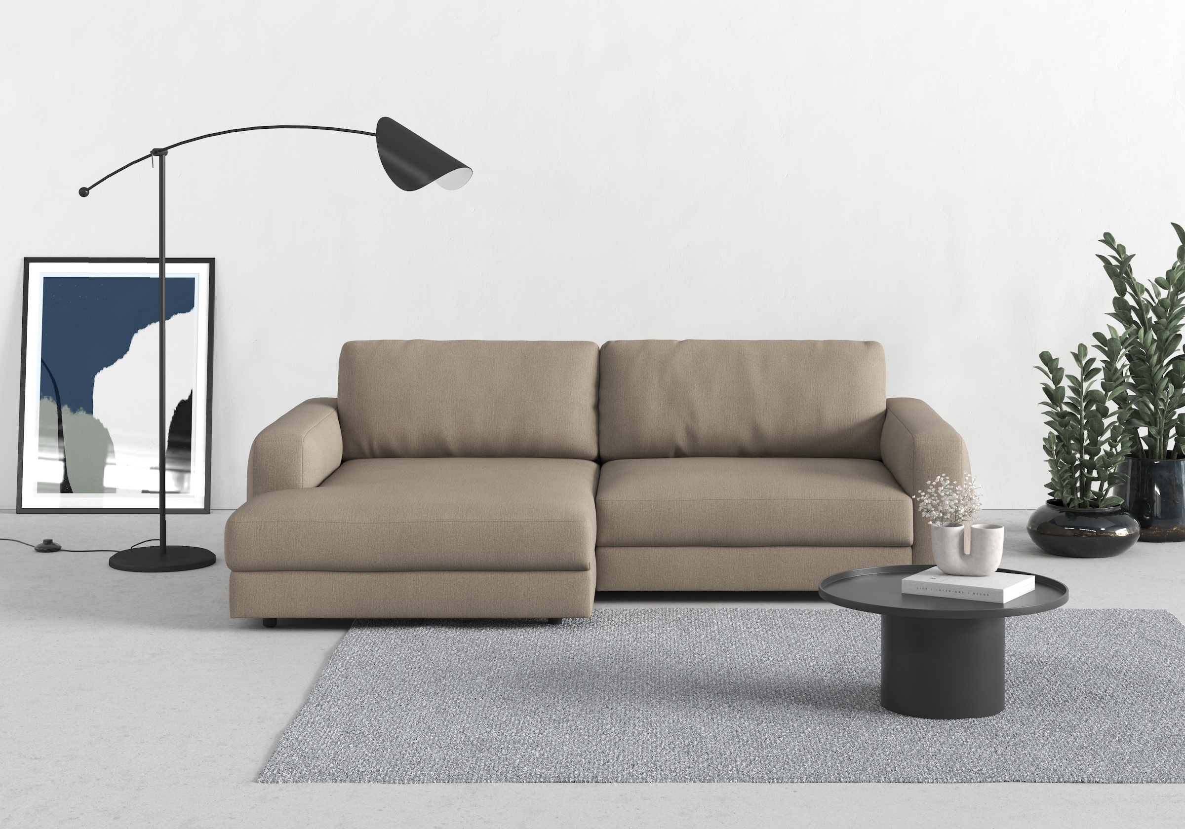 TRENDMANUFAKTUR Ecksofa "Bourbon", (2 St.), mit extra hohem Sitzkomfort, au günstig online kaufen