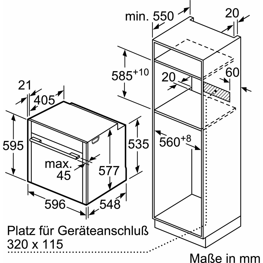 NEFF Einbaubackofen »B15CR22N1«, N 70, B15CR22N1, mit Teleskopauszug nachrüstbar, easyClean