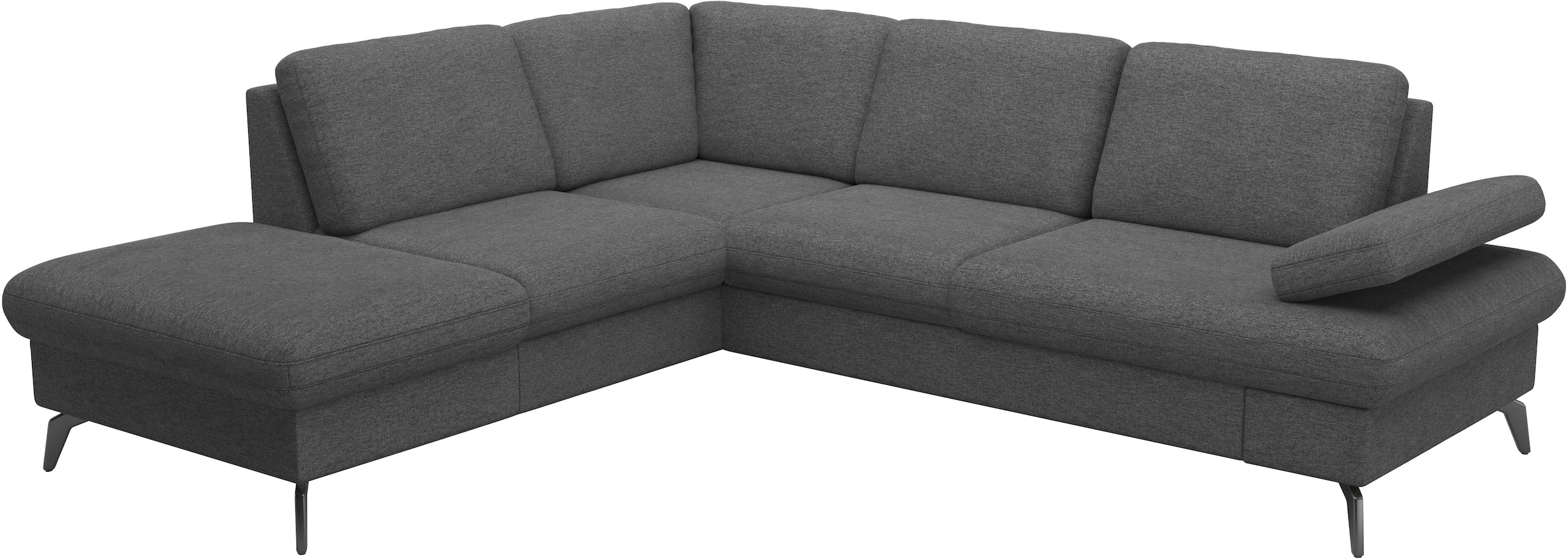 sit&more Ecksofa »Morris Jubi L-Form«, inkl. Armteilfunktion und 1 Zierkissen, wahlweise mit Bettfunktion