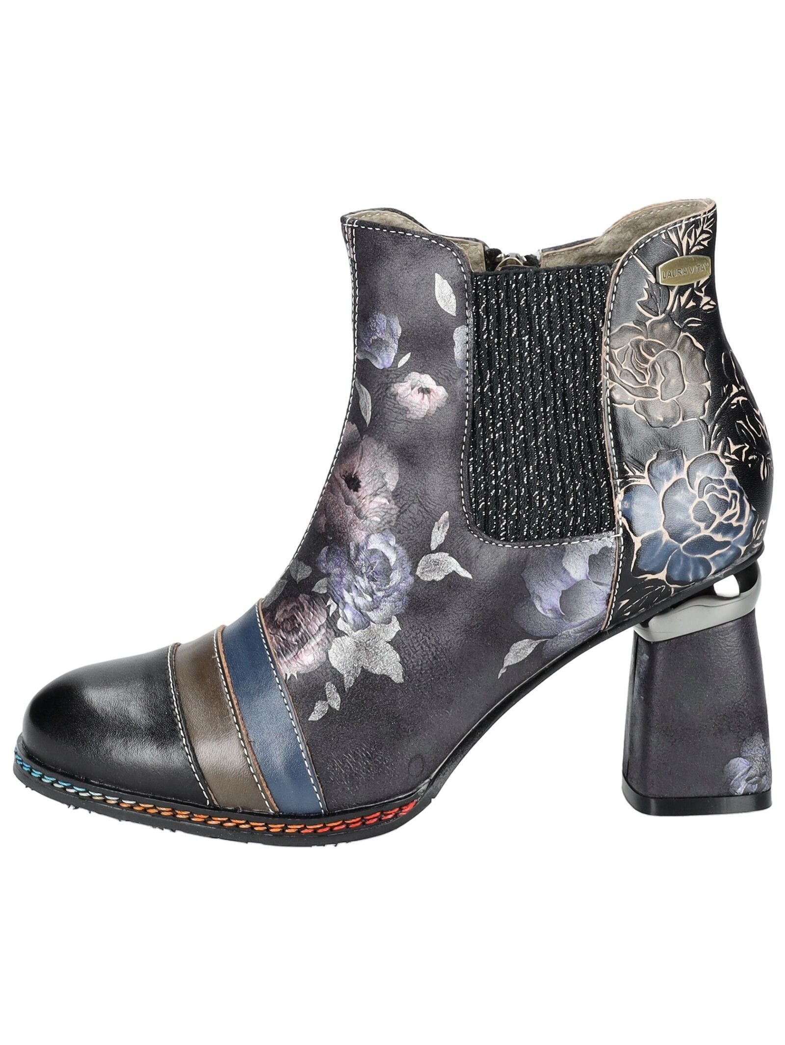 LAURA VITA High-Heel-Stiefelette »LAURA VITA Stiefelette Leder/Textil«