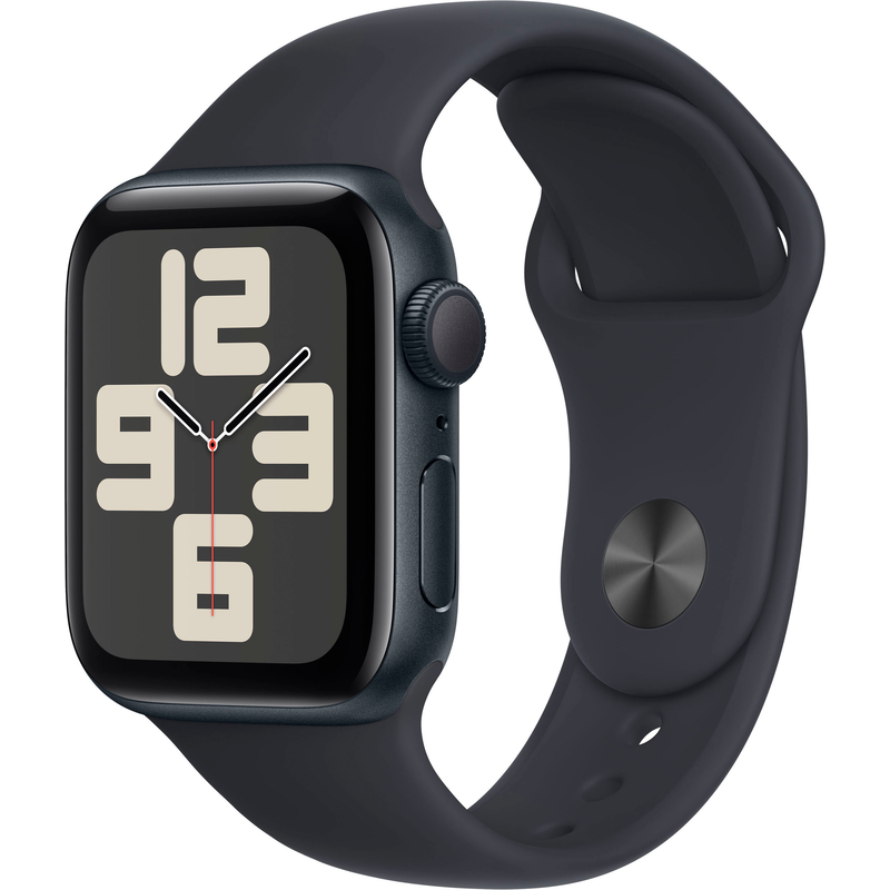 APPLE Smartwatch »Watch SE Aluminium« (4 cm / 1, 57 ′′) Watch OS 10;Siri;EKG;Herzfrequenz Mitternacht