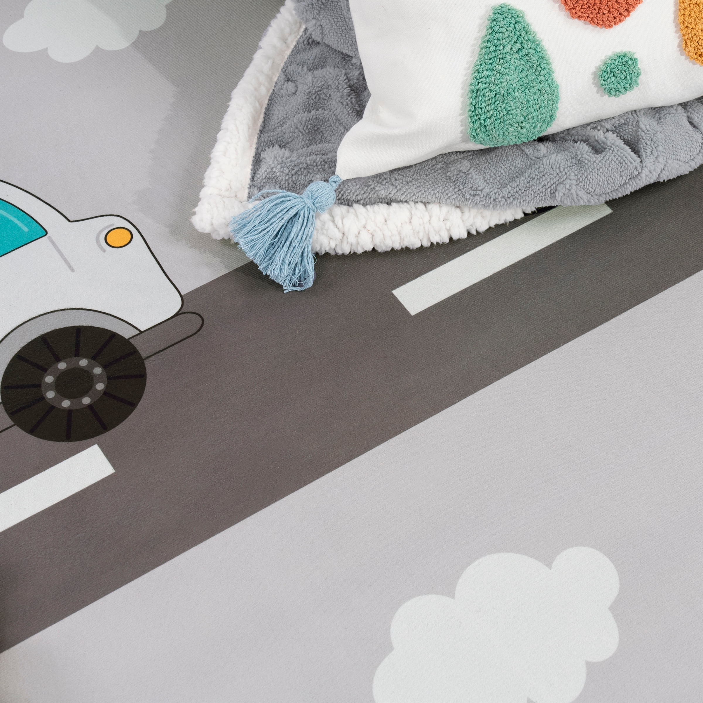 Paco Home Kinderteppich »Bino 578«, rechteckig, 4 mm Höhe, Spielteppich, Motiv Autos & Baustelle, Kinderzimmer