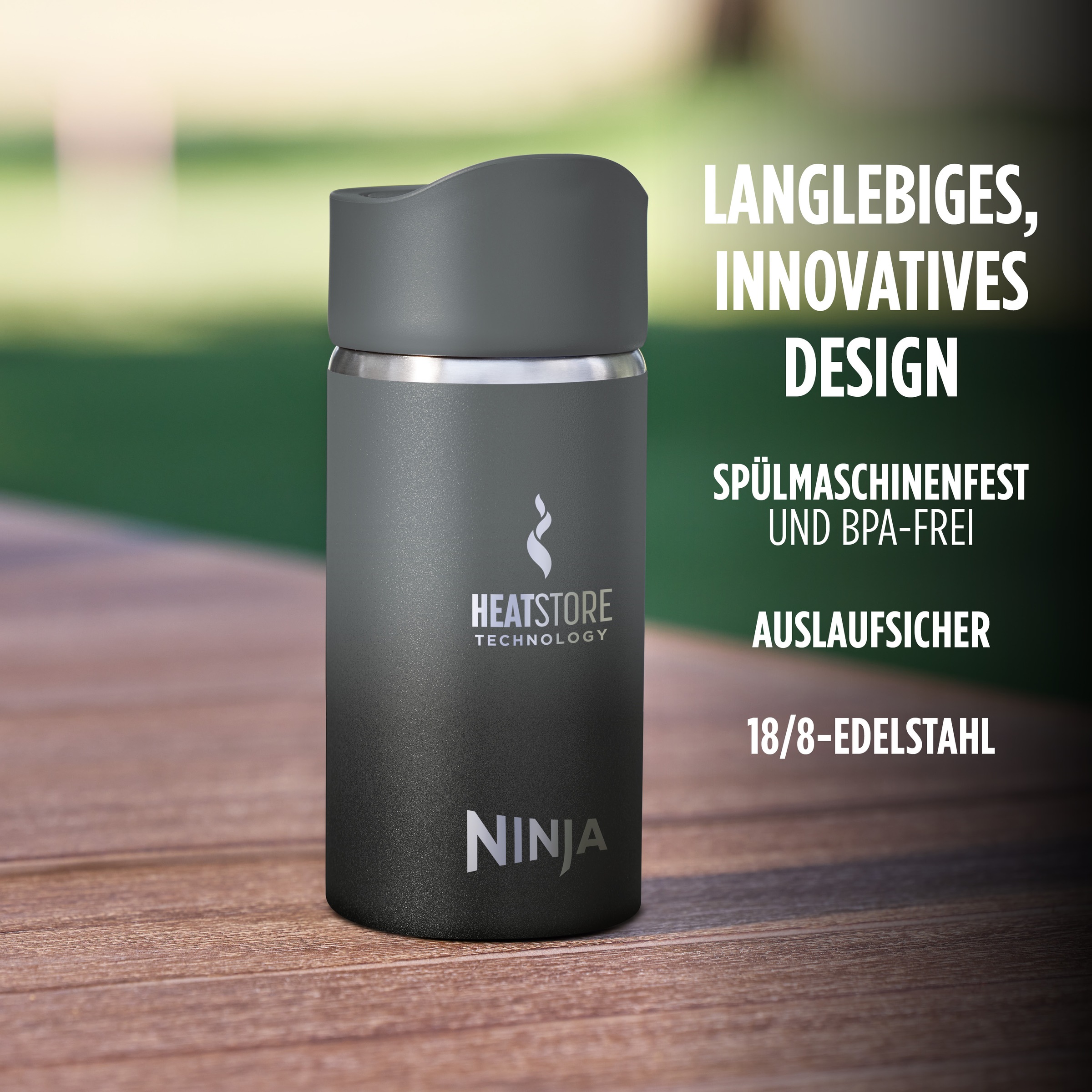 NINJA Isolierflasche »Ninja Sip Perfect Reisebecher - 300 ml DW1203EUU / 400 ml DW1603EUU«, Kontrollierte Wärme für den perfekten Schluck, jedes Mal