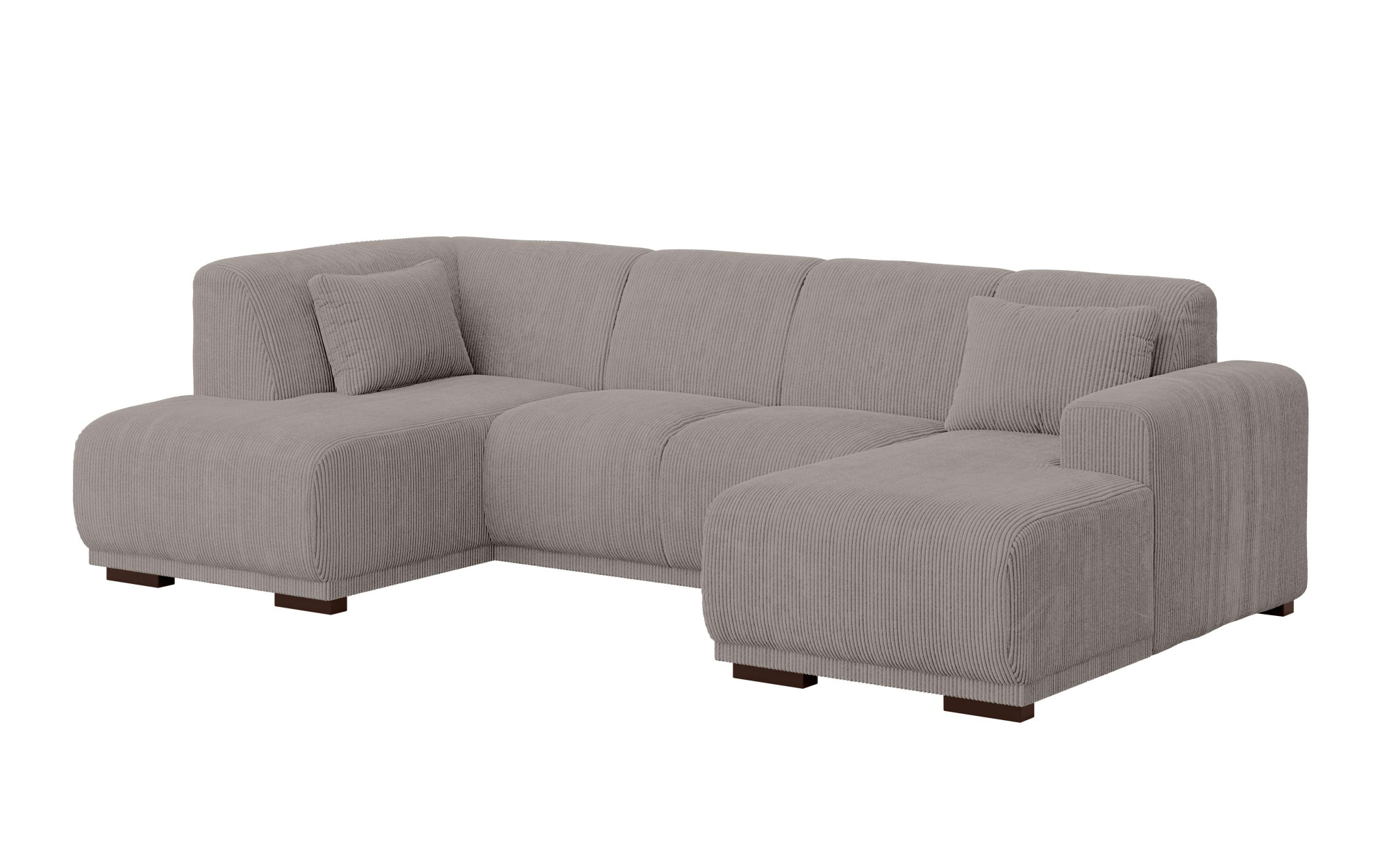 Home affaire Wohnlandschaft »BORNHOLM U-Form mit Recamiere rechts/links, B/T/H: 300/162/85 cm«, U-Form mit Wellenunterfederung, Recamiere rechts oder links bestellbar