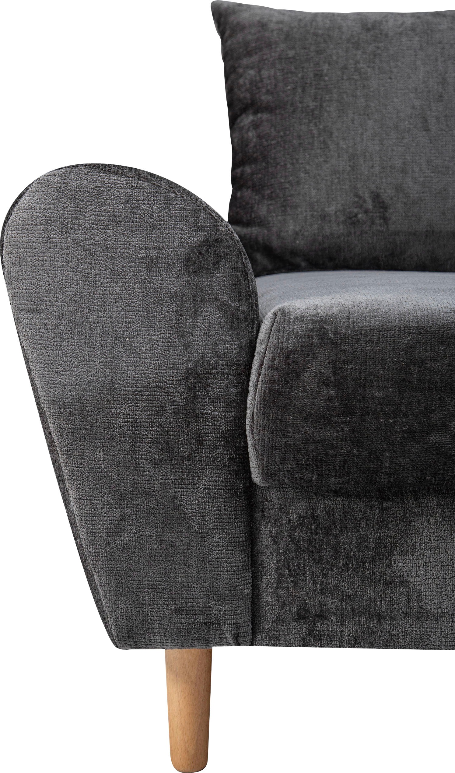 COLLECTION AB Ecksofa »Reims L-Form«, Ottomane beidseitig montierbar, inkl. Bettfunktion und Hocker