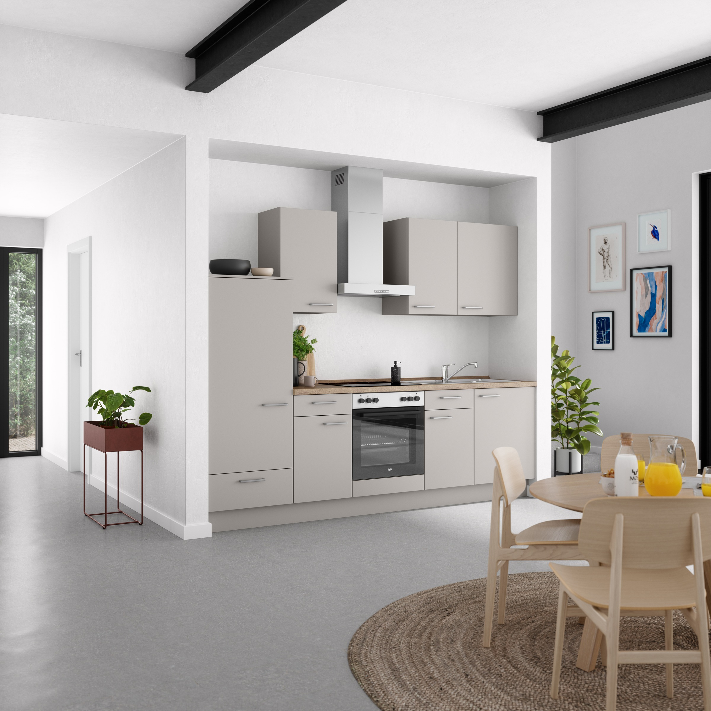 nobilia® Küchenzeile »"Touch I"«, vormontiert, Ausrichtung wählbar, Breite 270 cm, wahlw. mit E-Geräten