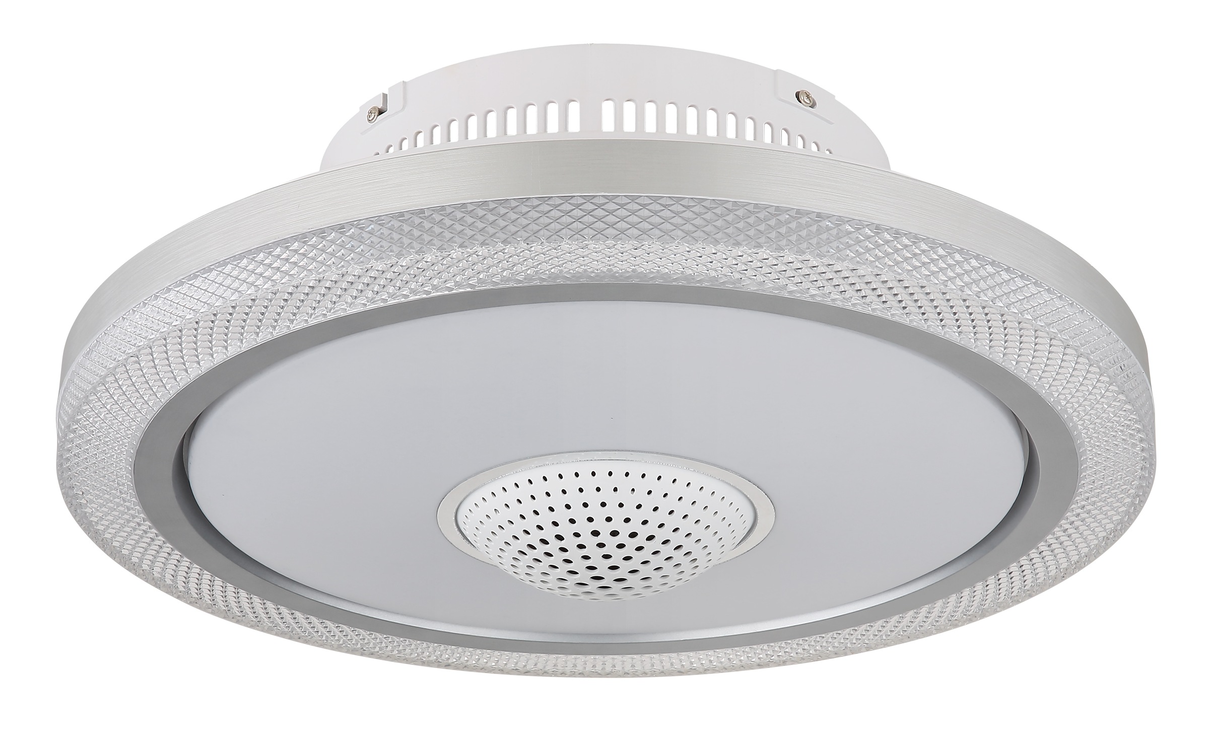 GLOBO LIGHTING Deckenleuchte »SHELLY« LED-Modul 1 Stk. warmweiß - kaltweiß Ventilator weiß Kristalleffekt Funktionen elegant Wohnraum