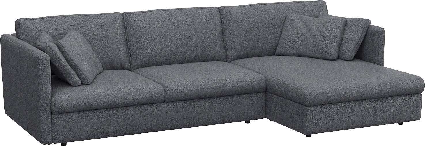 FLEXLUX Ecksofa »Lovane«, Weich & anschmiegsam, große Sitztiefe auf Kaltschaum, Dekokissen inkl.