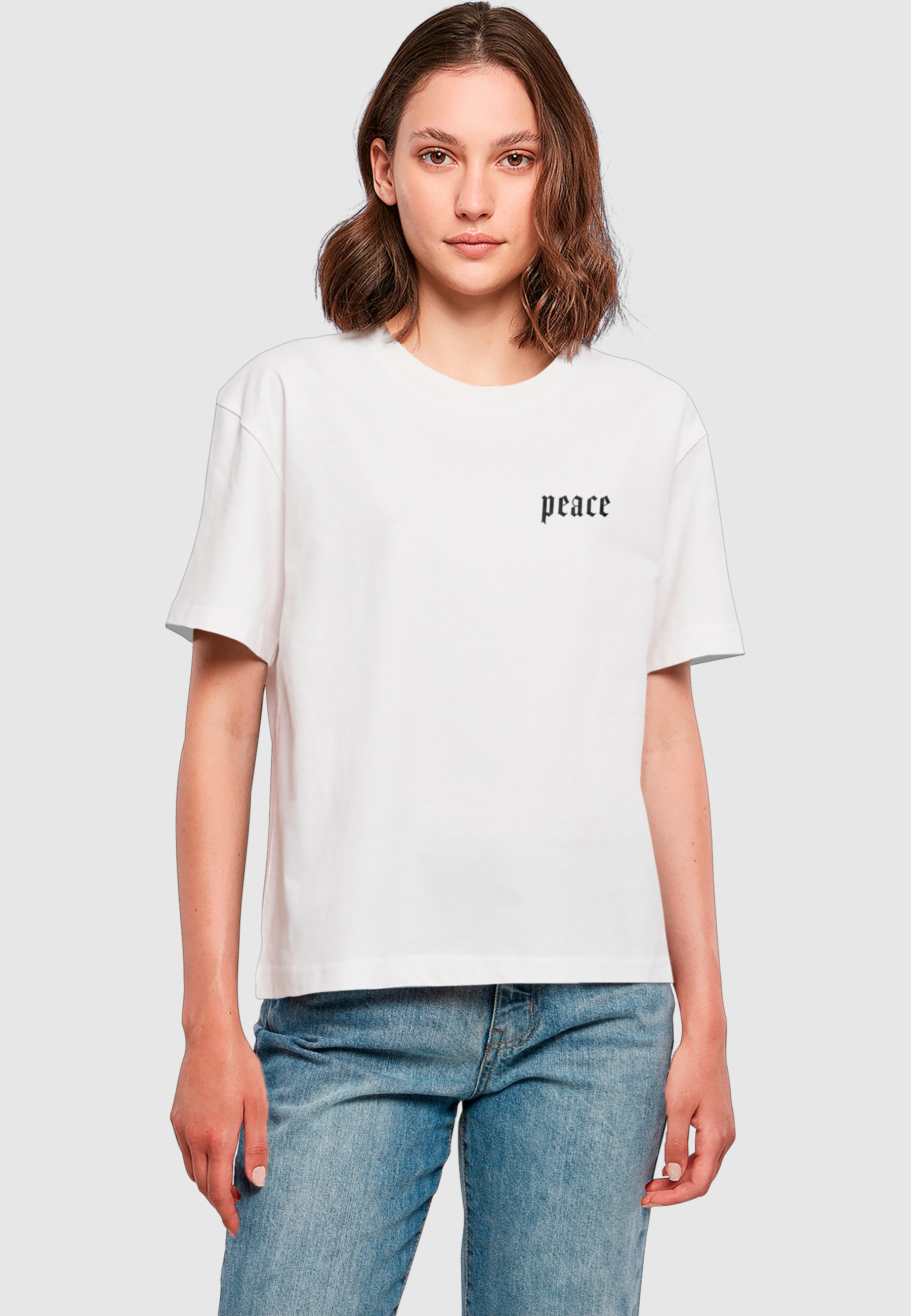 Miss Tee T-Shirt »Miss Tee Damen Girls Peace Hand Tee« 1 Stk.