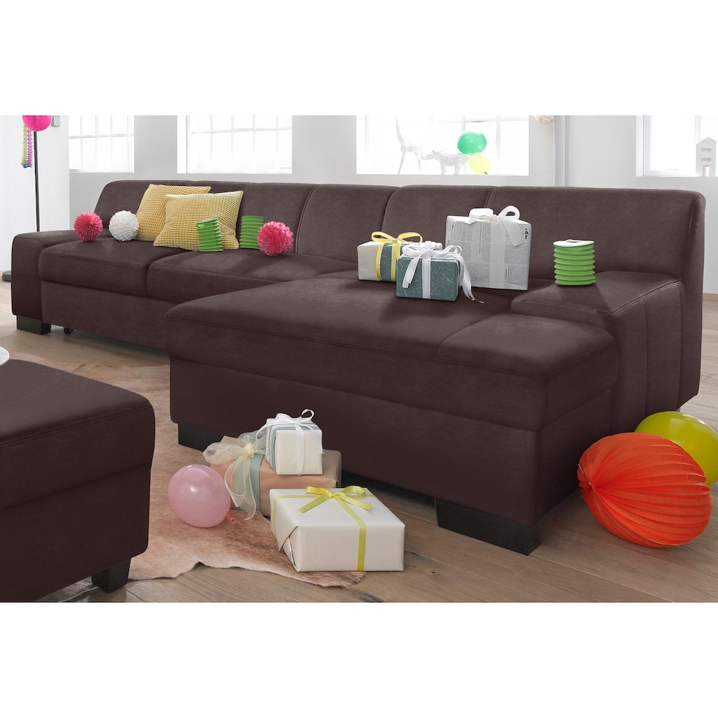 DOMO collection Ecksofa »Norma«, wahlweise mit Bettfunktion
