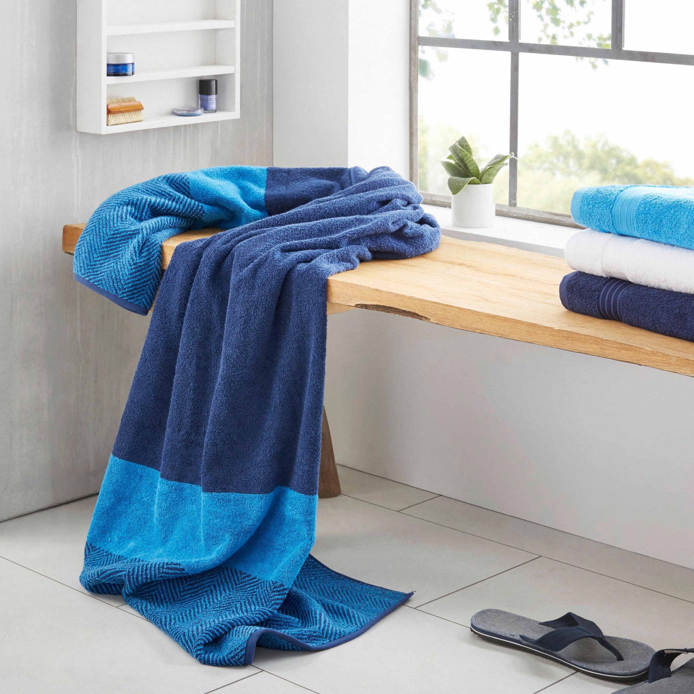 Dyckhoff Saunatuch »Two-Tone Stripe«, (1 St.), Made in Germany, aus 100% Baumwolle, trocknergeeignet