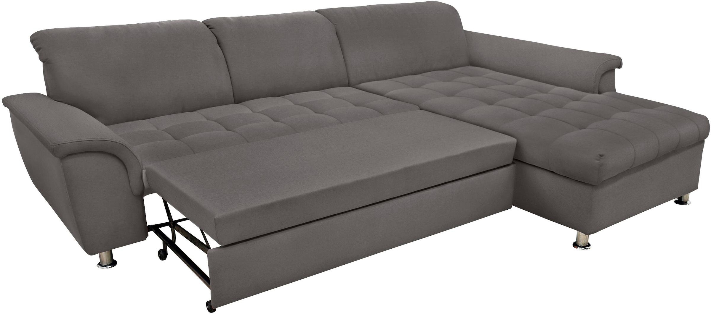 DOMO collection Ecksofa Franzi, wahlweise mit Bettfunktion, Bettkasten und Kopfteilverstellung