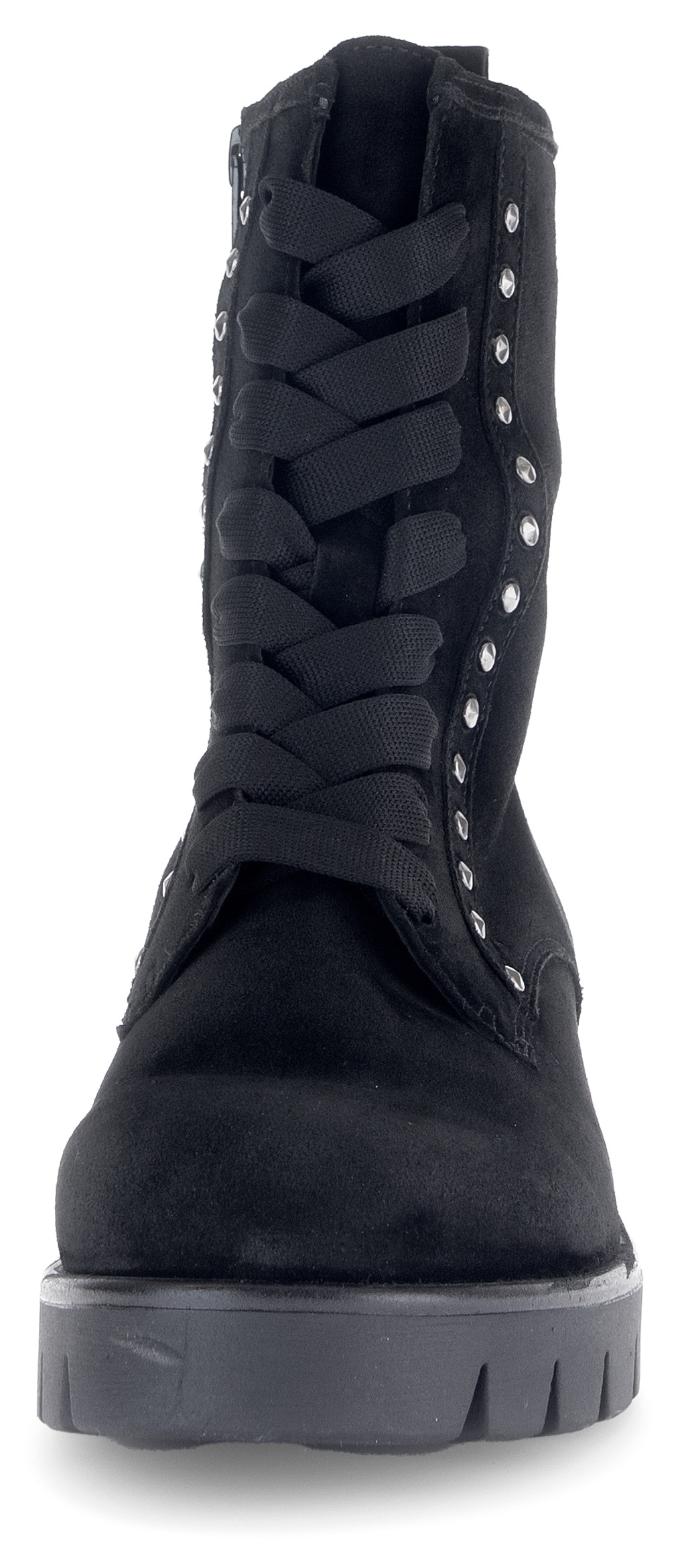 Gabor Schnürstiefelette, Blockabsatz, Plateau, Schnürboots mit Strasssteinen verziert