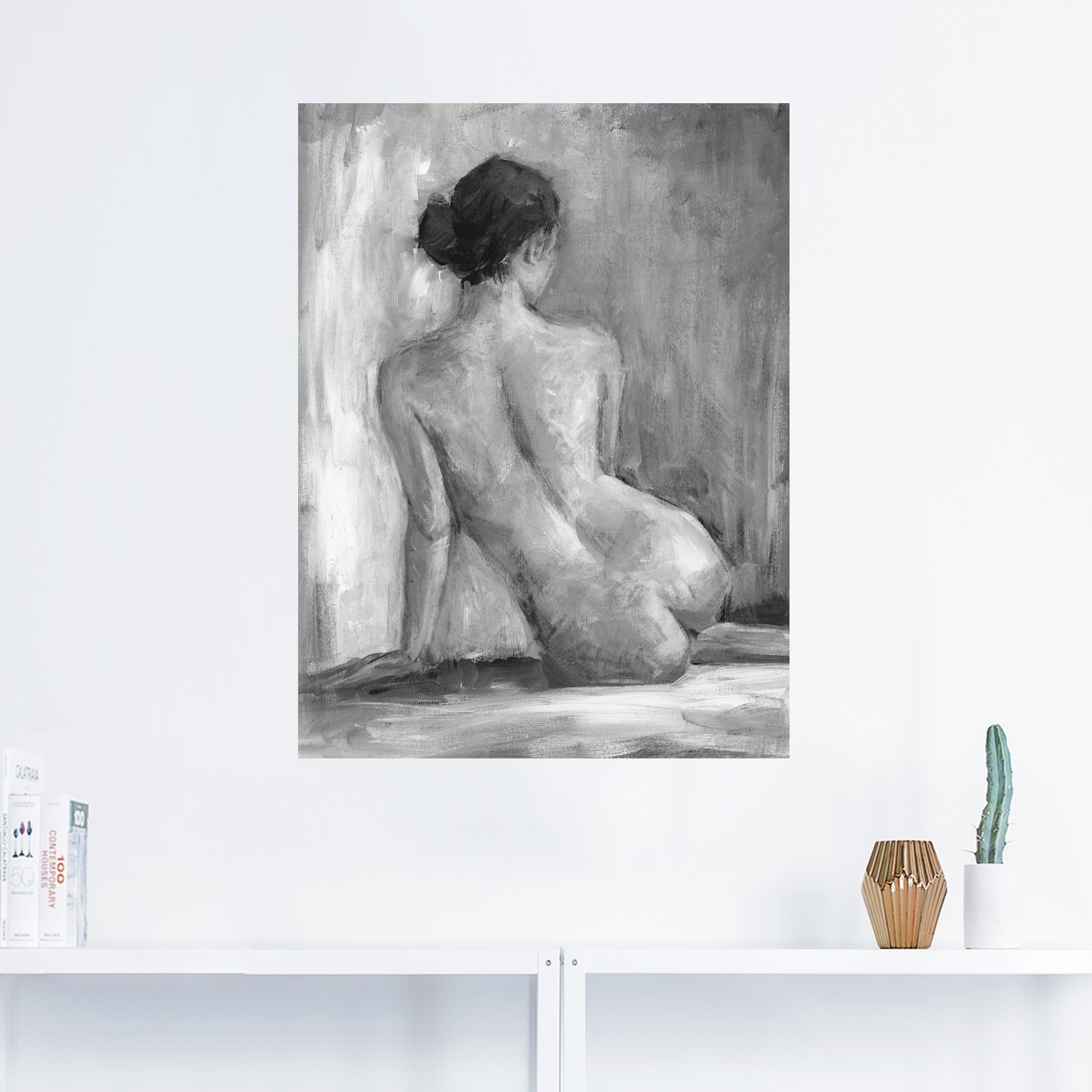 Artland Wandbild »Figur in schwarz & weiß I«, Frau, (1 St.), als Alubild, Outdoorbild, Leinwandbild, Poster, Wandaufkleber