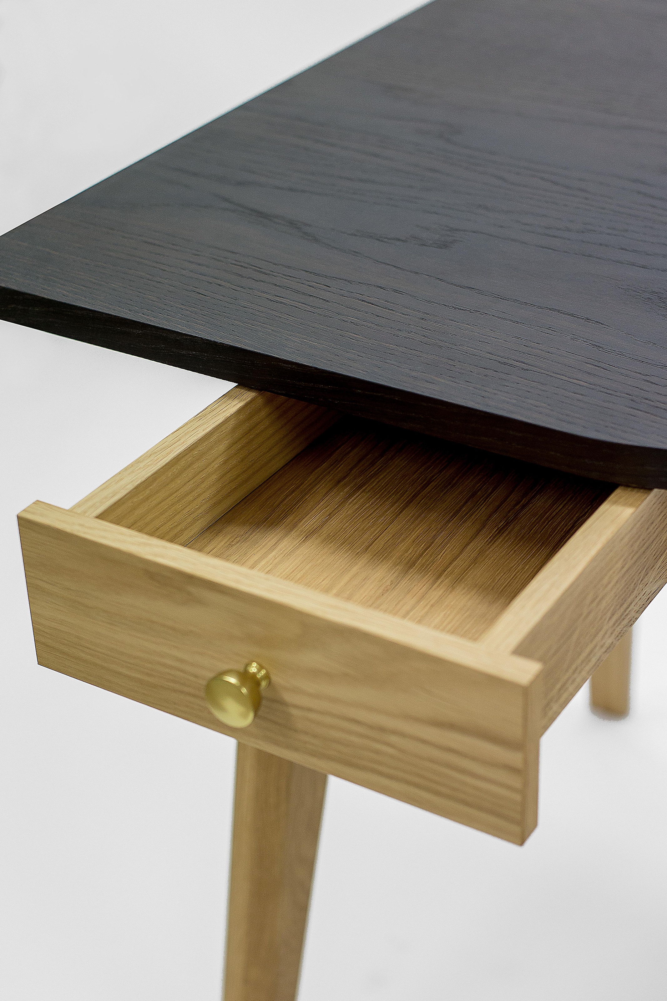 Woodman Schreibtisch »Peer«, im skandinavian Design, Tischbeine aus massiver Eiche