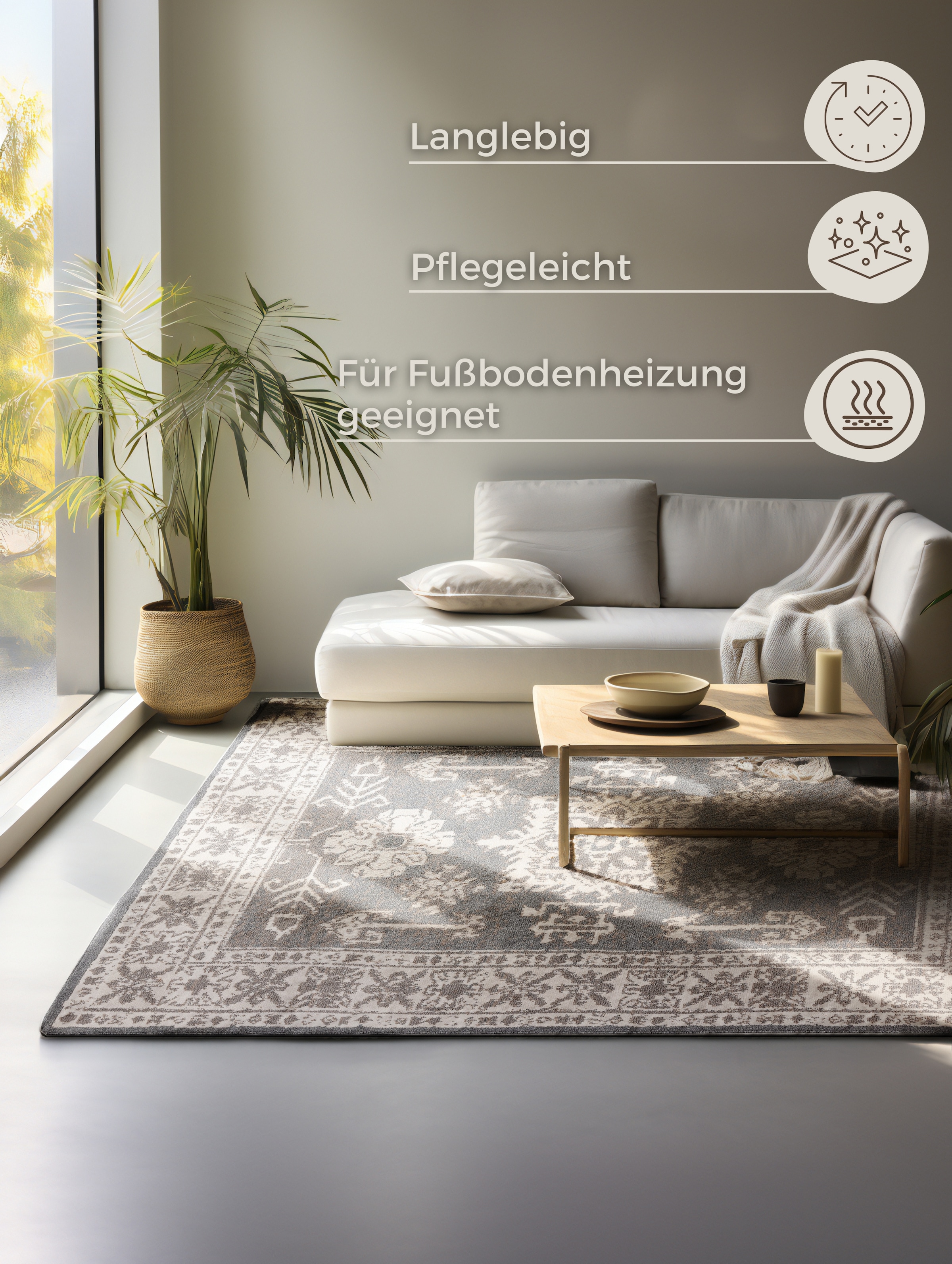 HANSE Home Teppich »Flöde«, rechteckig, 8 mm Höhe, Orient Optik, strapazier günstig online kaufen