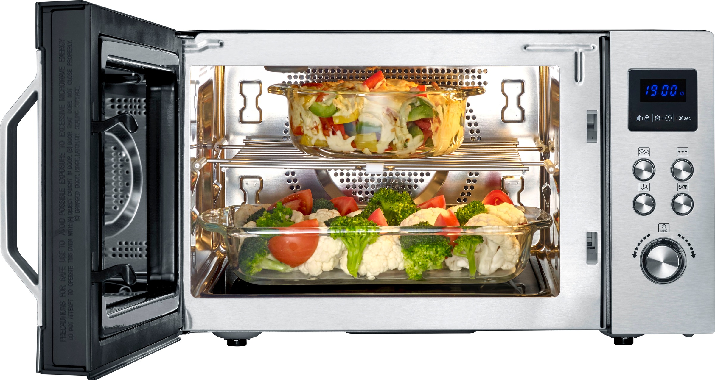 Severin Mikrowelle »MW 7777«, Mikrowelle-Heißluft-Grill, 900 W, mit 8 Autom günstig online kaufen