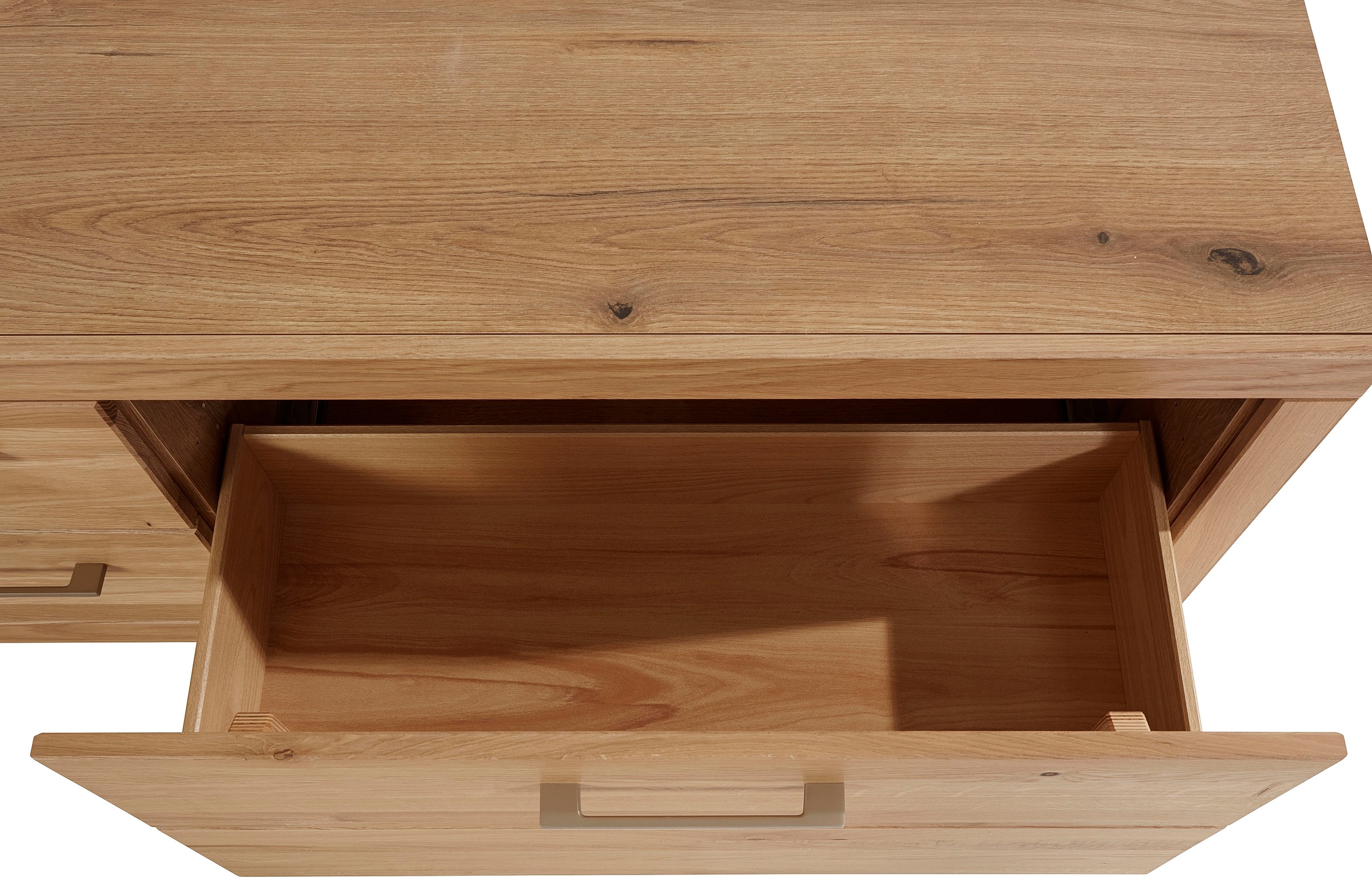 VOGL Möbelfabrik Lowboard »1237«, Massivholzfront, Breite ca. 211 cm, mit Softclose Funktion