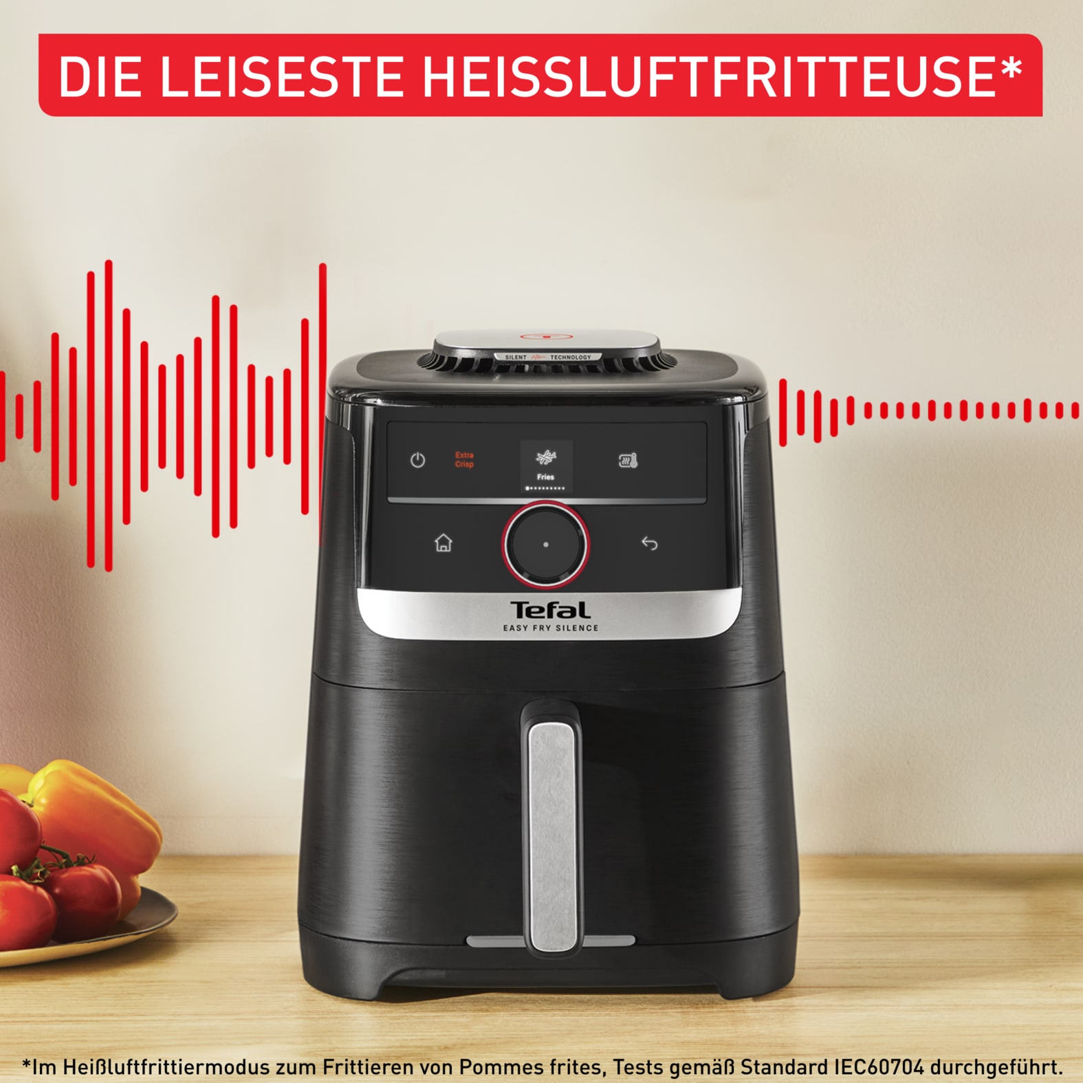 Tefal Heißluftfritteuse »EY5728 Easy Fry Smart & Silence«, 1670 W, Smart-Assist System mit 55 Programmen, 40°C bis 220°C, EY5728