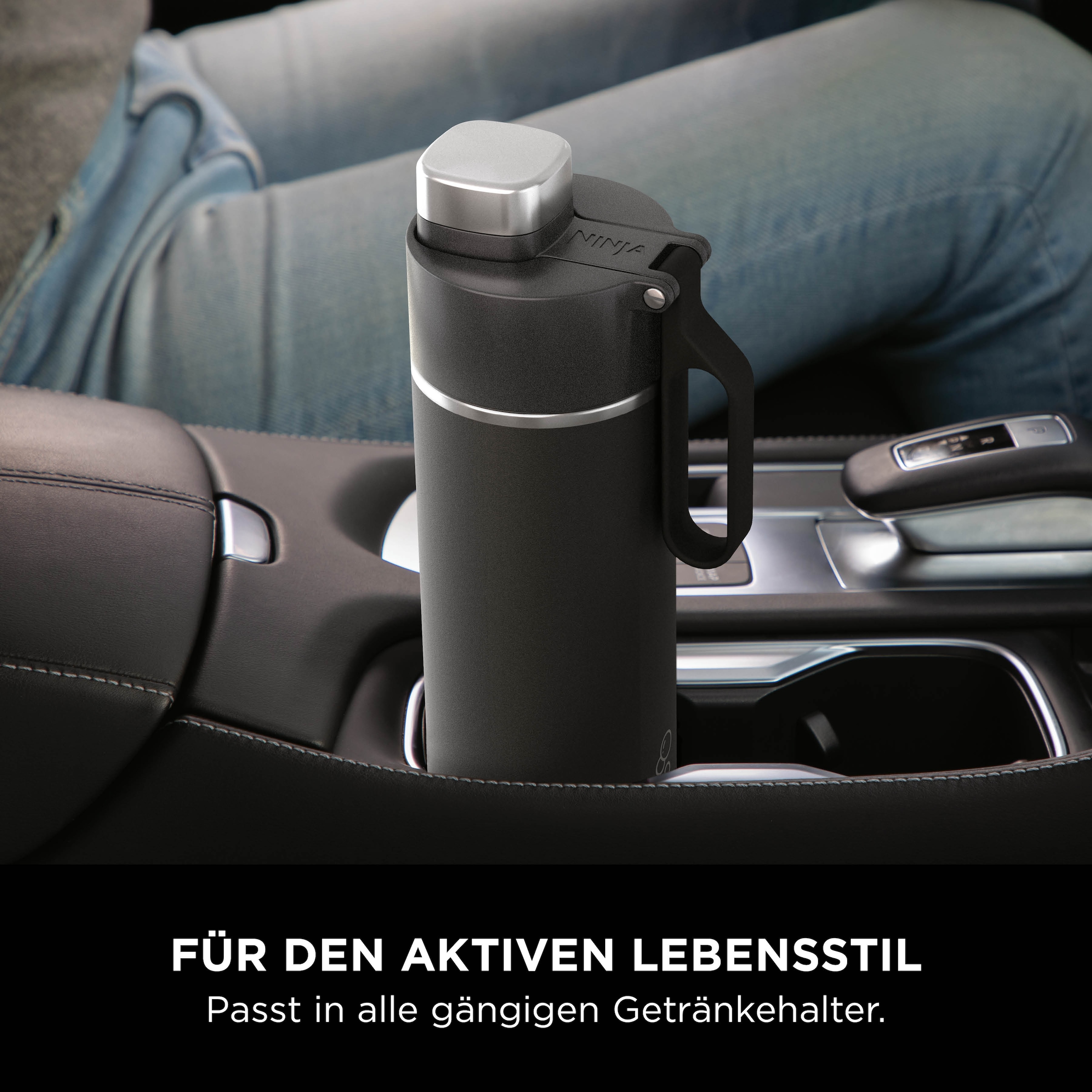 NINJA Isolierflasche »Ninja Thirsti Reiseflasche – 530 ml DW1801EUU / 700 ml DW2401EUU«, Getränke bleiben 24 Stunden kalt, 12 Stunden heiß, Eis hält 2 Tage