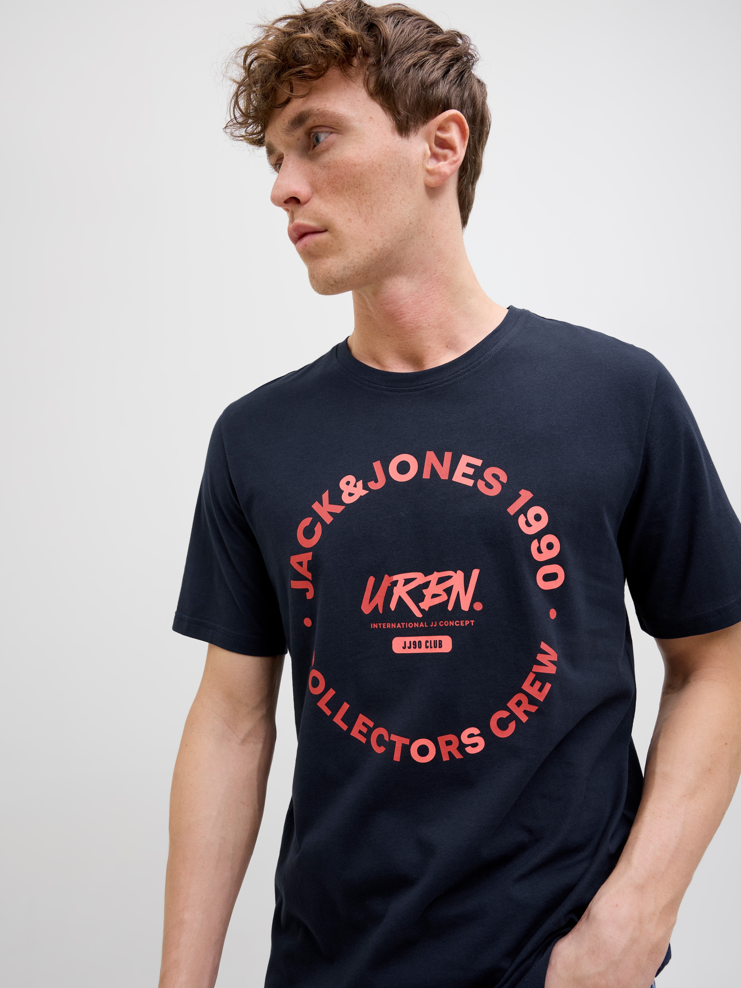 Jack & Jones Rundhalsshirt »JJSIMON TEE SS CREW NECK«