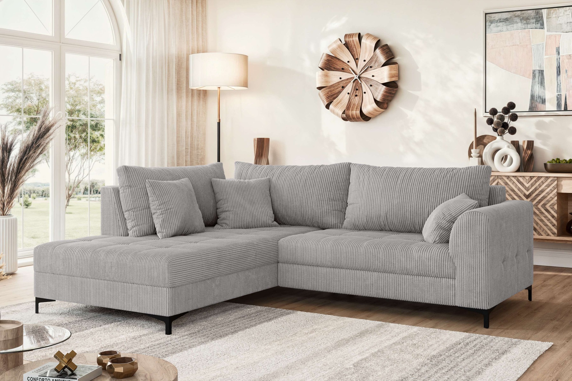 OTTO home Ecksofa »LEEVKE Design-Sofa mit Ottomane rechts/links bestellbar, günstig online kaufen