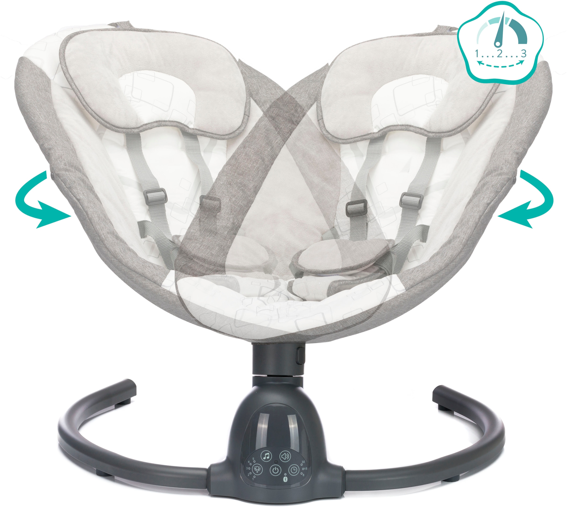 Fillikid Babywippe »Elektrische Wippe, Luna«, bis 9 kg, inkl. Fernbedienung