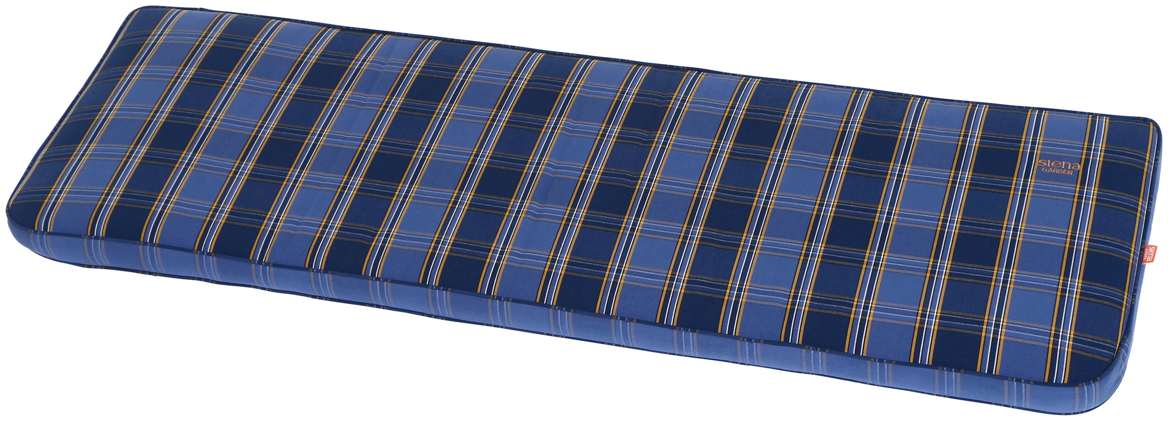 SIENA GARDEN Bankauflage »Tarent« B/T: 44x140 cm Karo blau Bezug: 100% Polyacryl