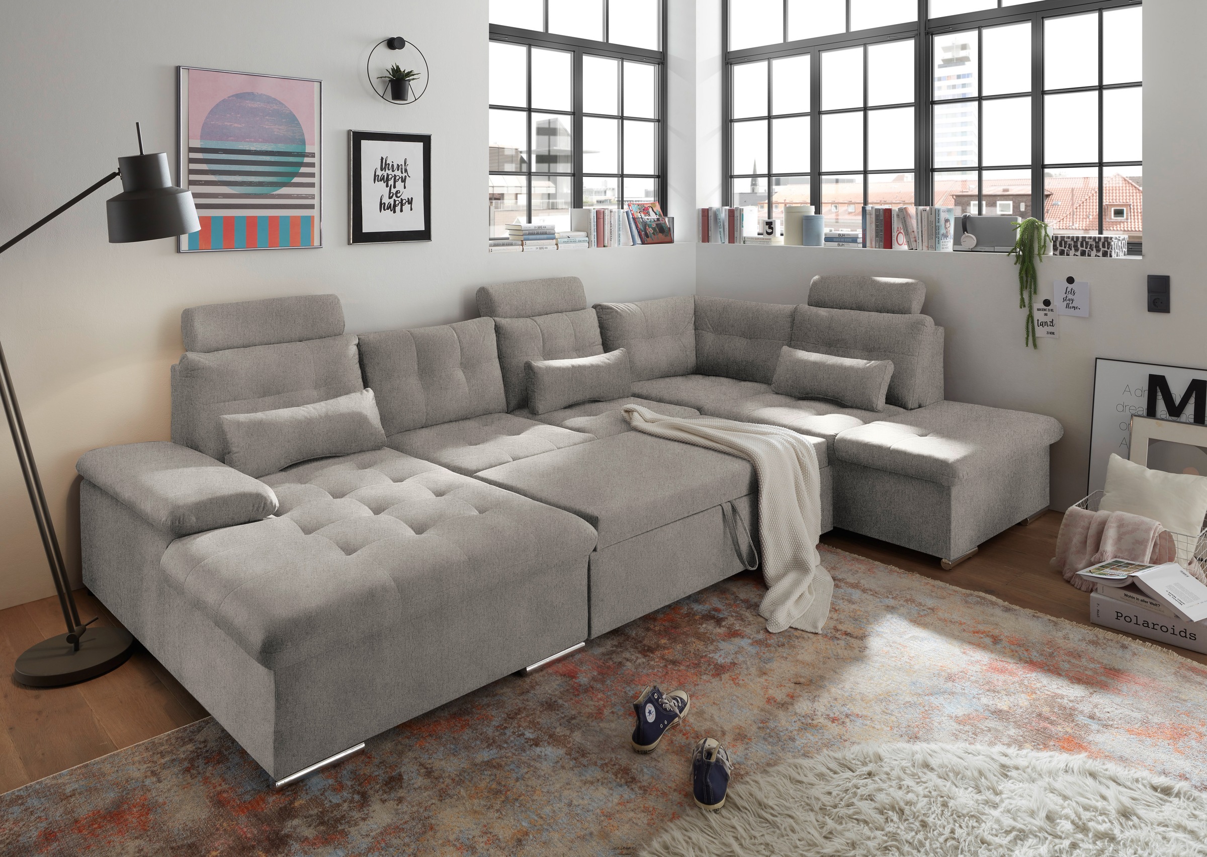 ED EXCITING DESIGN Wohnlandschaft Jakarta, mit Bettfunktion, Bettkasten, Ko günstig online kaufen
