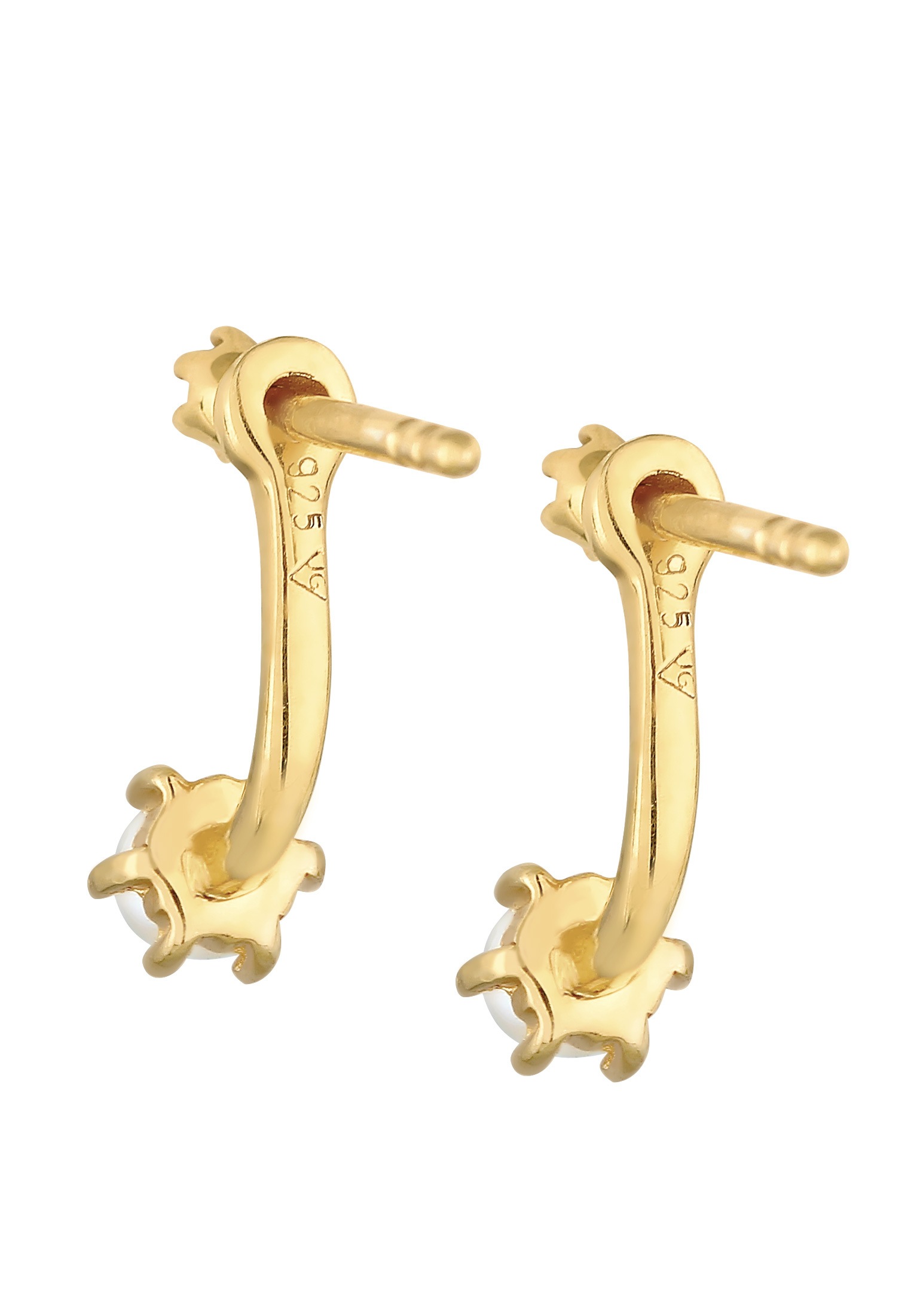 Elli DIAMONDS Paar Ohrstecker »Ear Jacket Diamant Süßwasserzuchtperle 925 Silber«
