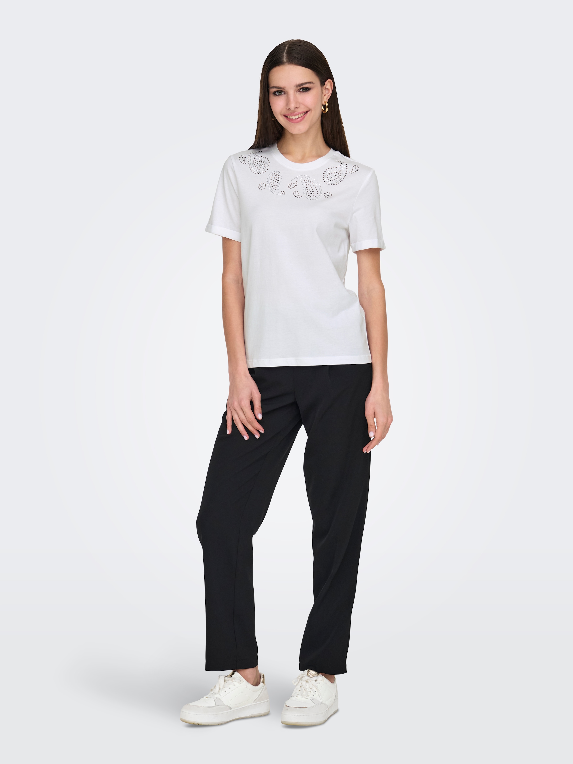 ONLY Kurzarmshirt »ONLHOLLIS LIFE S/S O-NECK TOP BOX JRS«