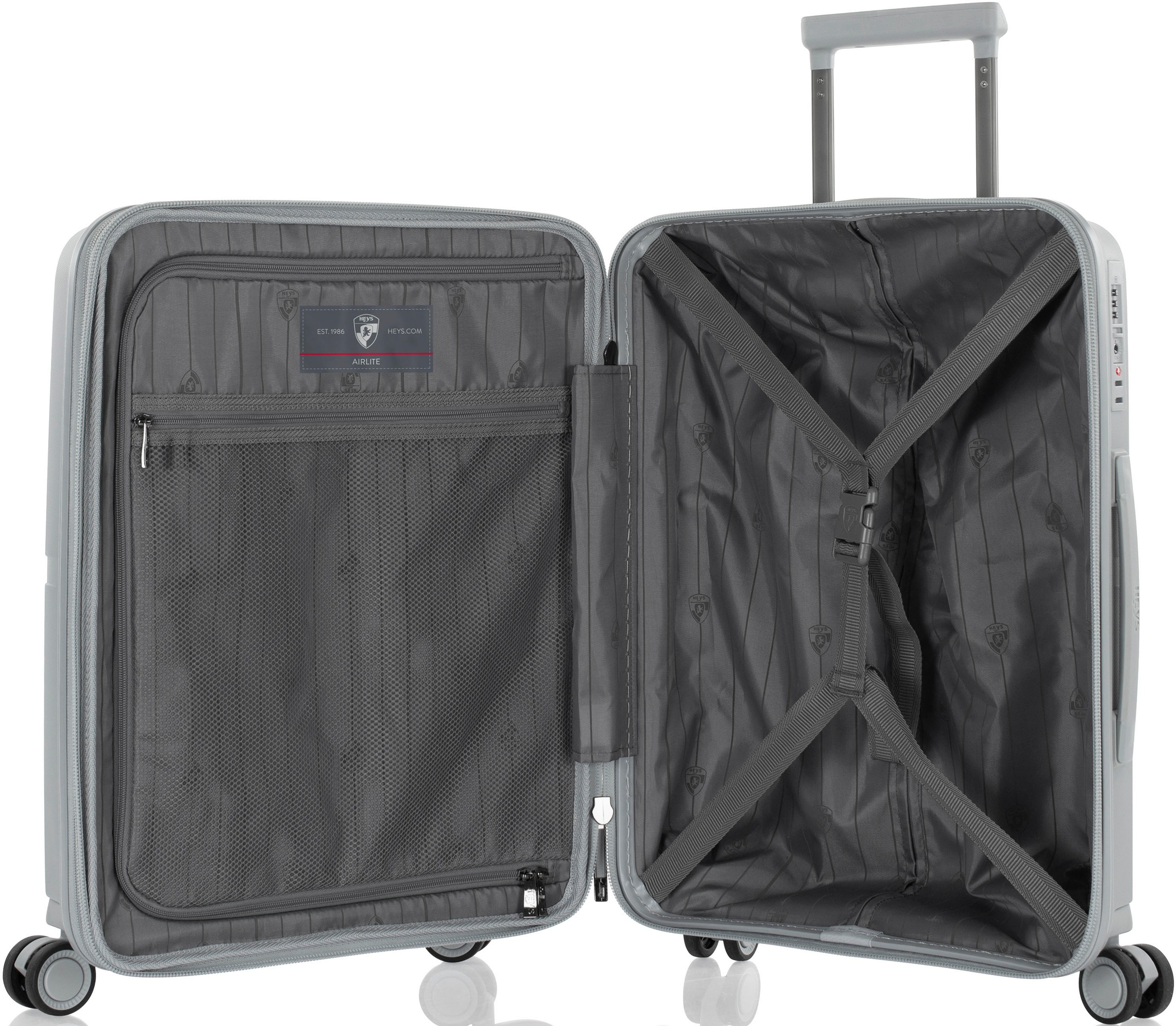 Heys Hartschalen-Trolley »AirLite, verschiedene Größen und Farben«, 4 Rollen, Heys x Joachim Llambi Hartschalen-Koffer TSA Schloss