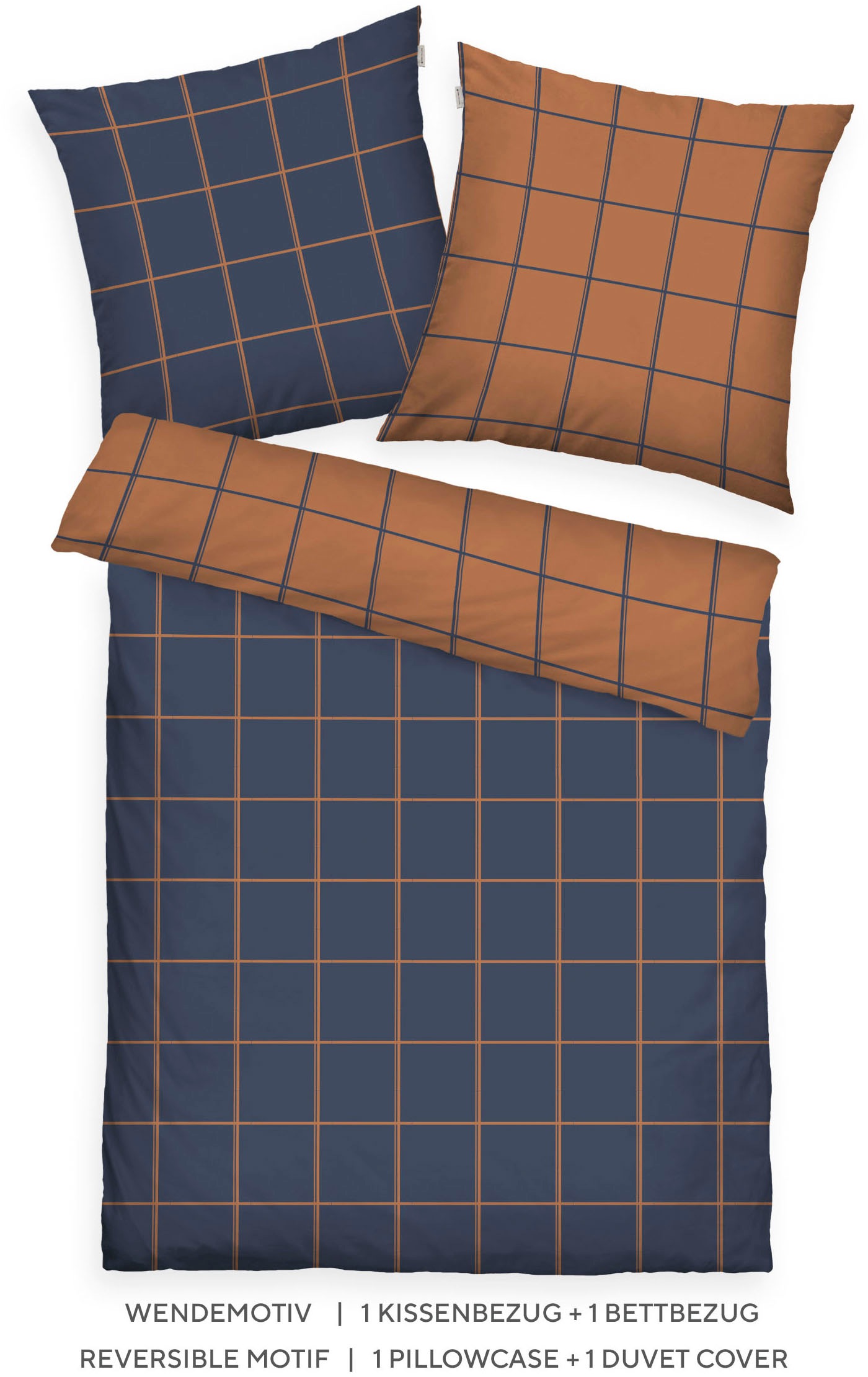 TOM TAILOR HOME Bettwäsche »LARGE CHECK in Gr. 135x200cm oder 155x220cm«, new bedroom, gewebtes Label